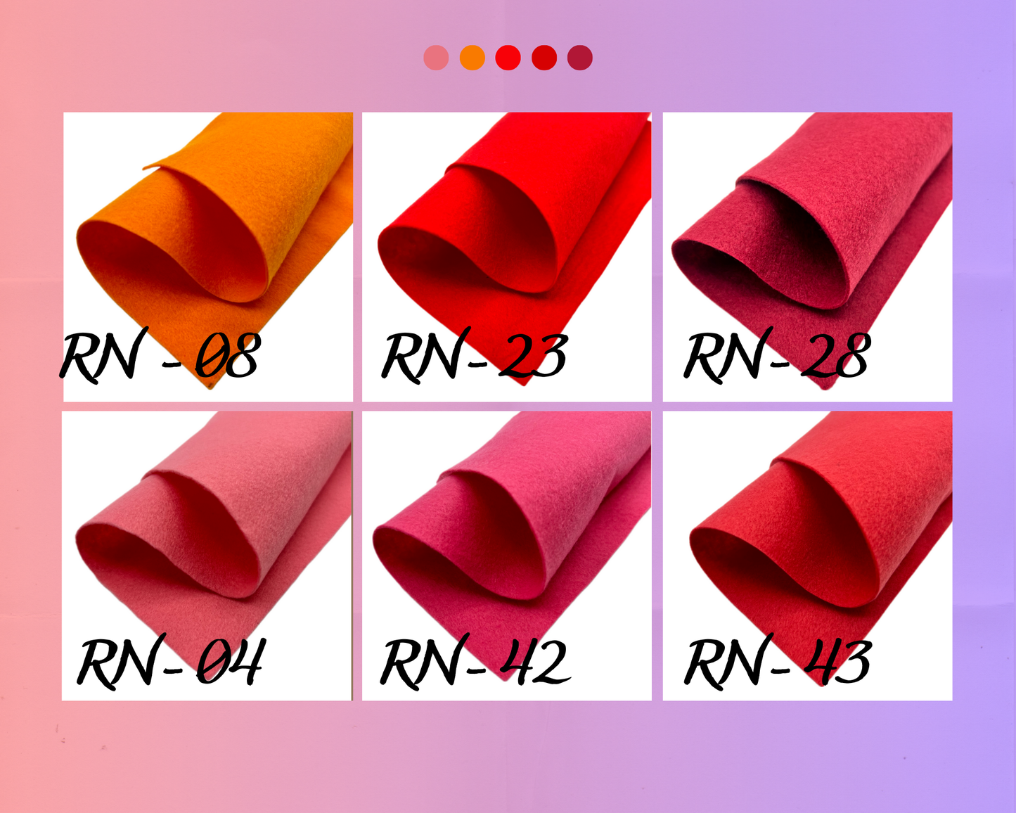 Felt sheets, polyester soft felt
