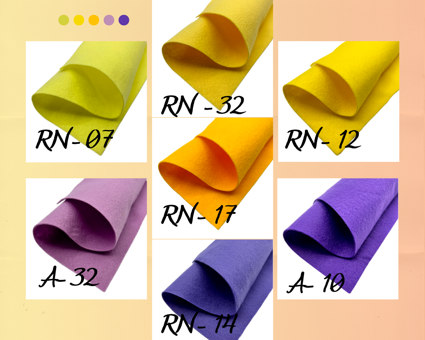 Felt sheets, polyester soft felt
