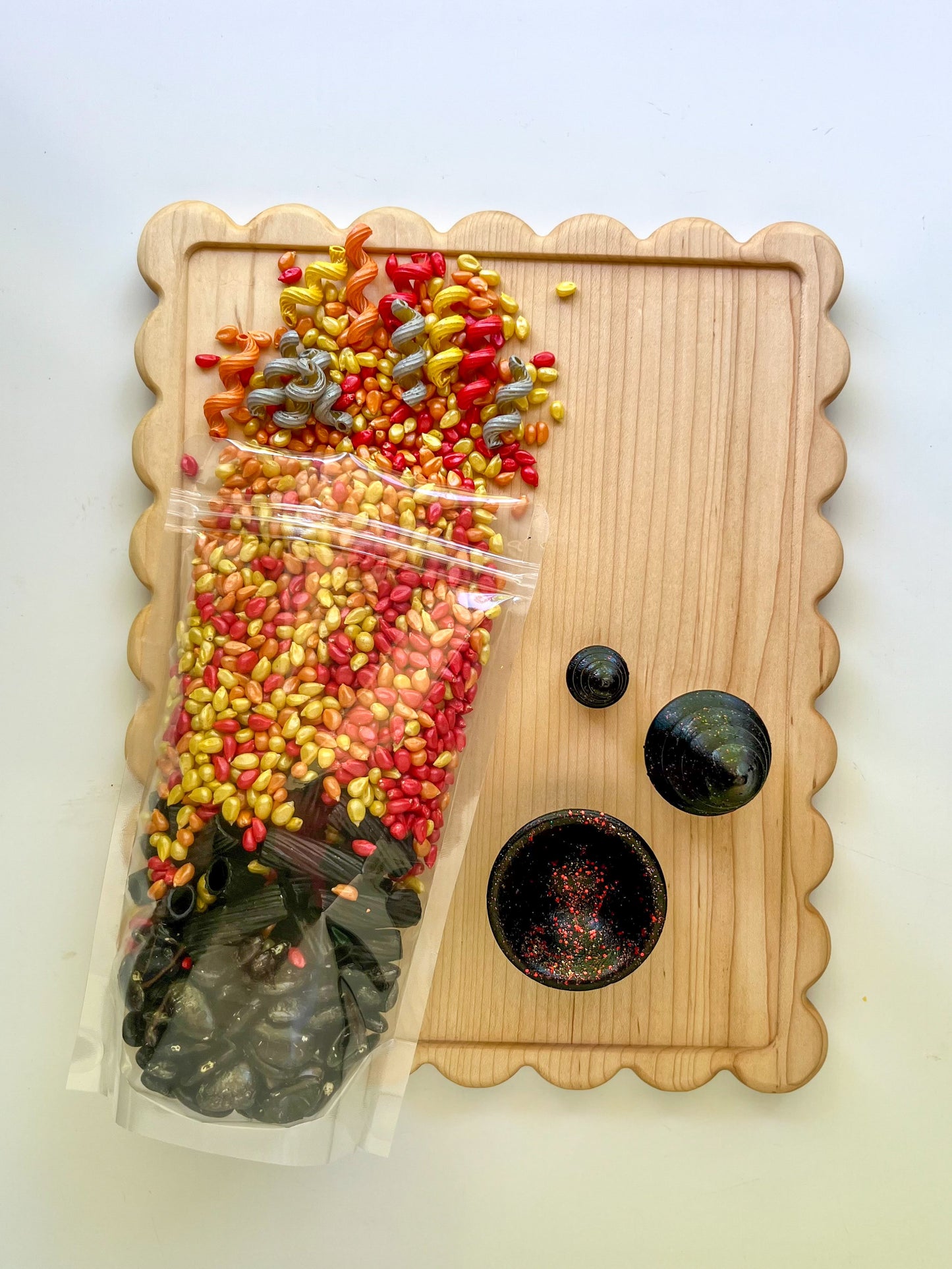 Build a Volcano Sensory Bin Filler