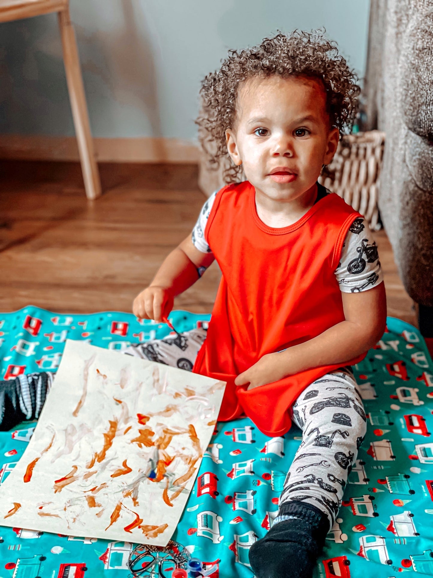 Ice Cream Truck Splash Mat - A Waterproof Catch-All for Highchair Spills and More!