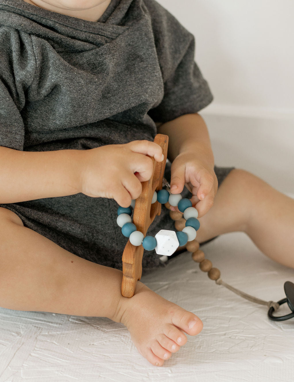 Wooden Teether with Silicone Ring