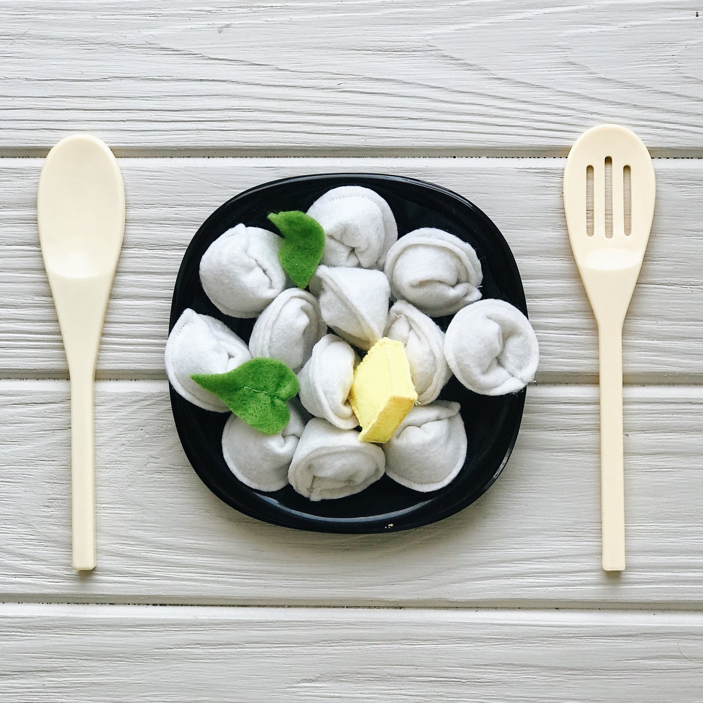 Pasta set plush toy Pretend play food