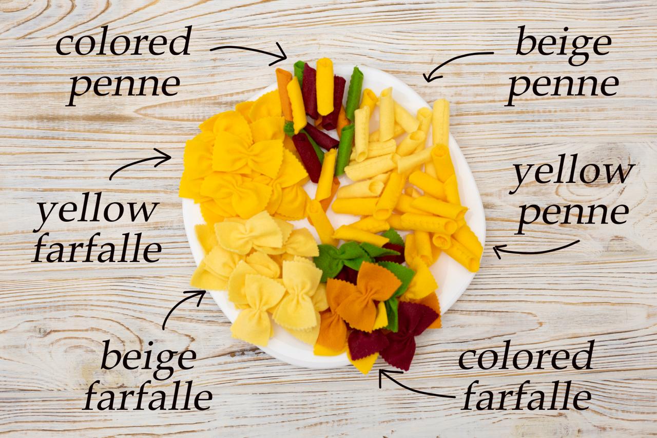 Pasta set plush toy Pretend play food