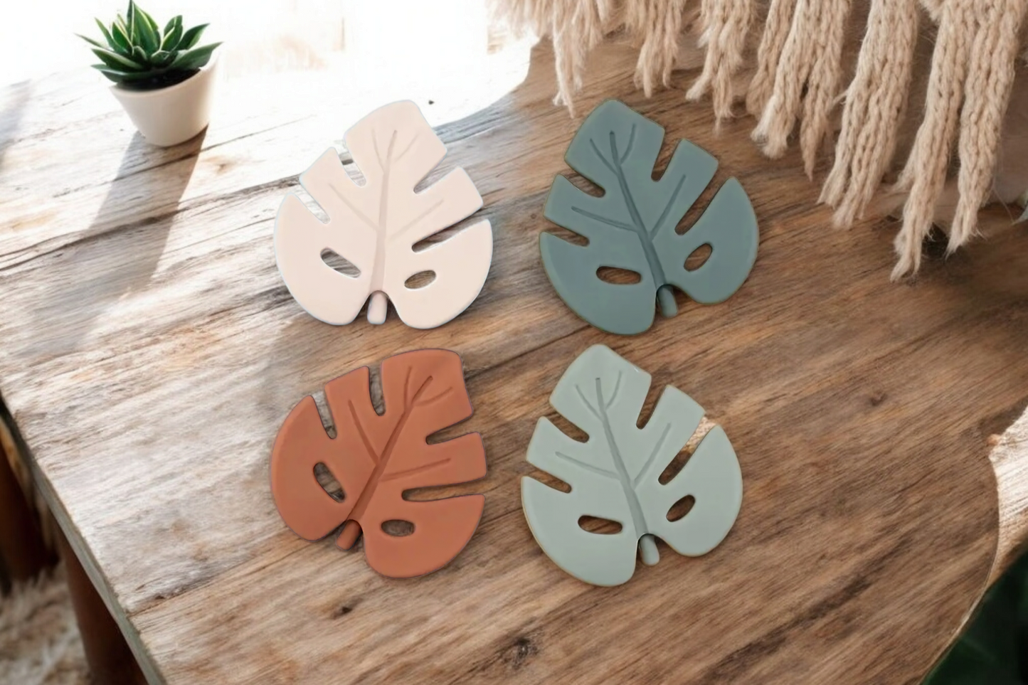 Leaf Shaped Silicone Teether