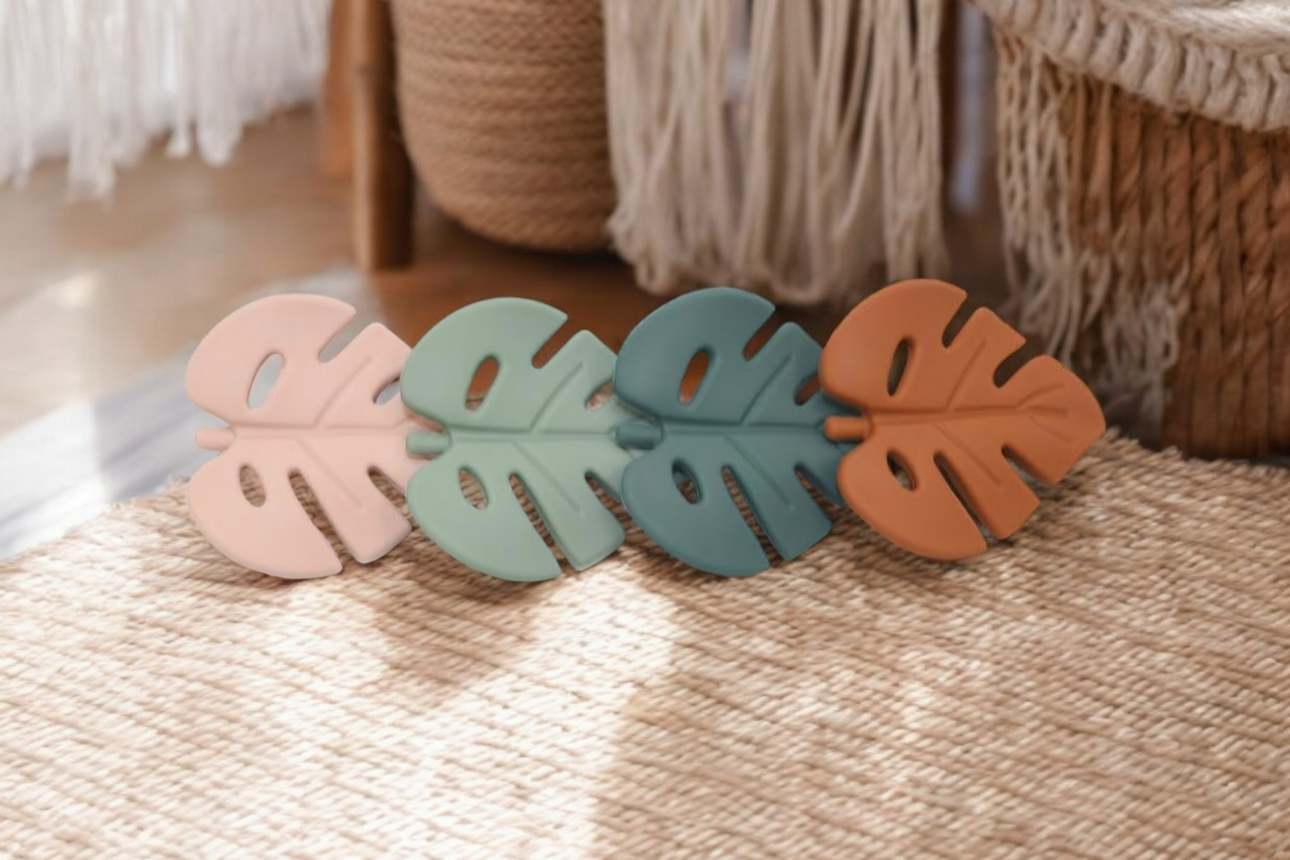 Leaf Shaped Silicone Teether