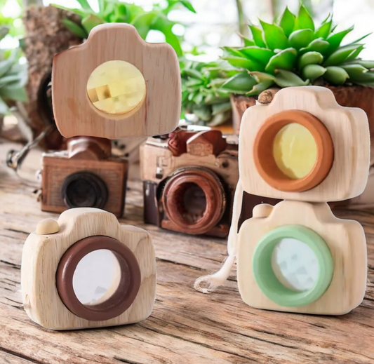 Prism Lens Wooden Camera