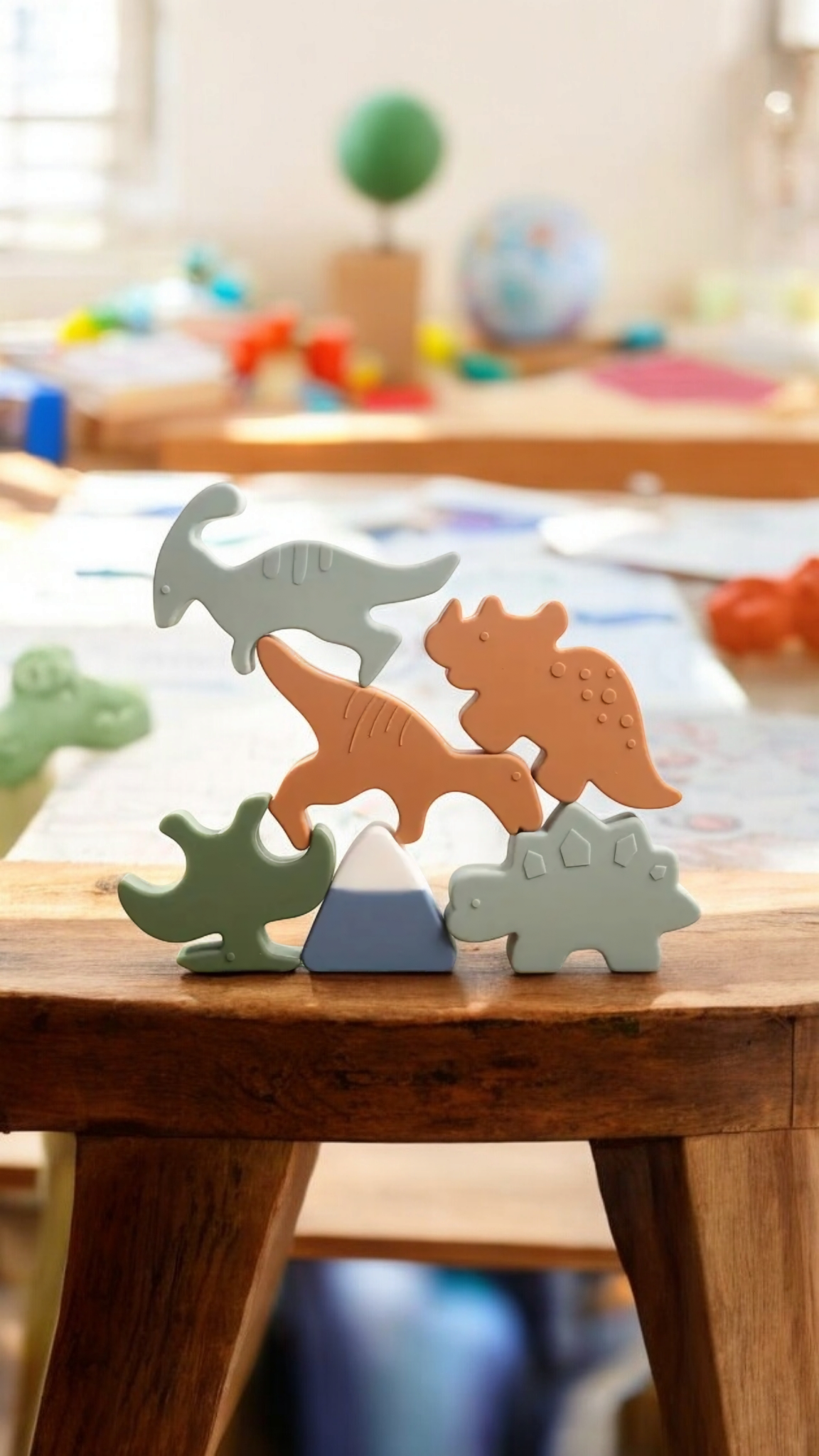 Dinosaur Silicone Sorting & Stacking Puzzle