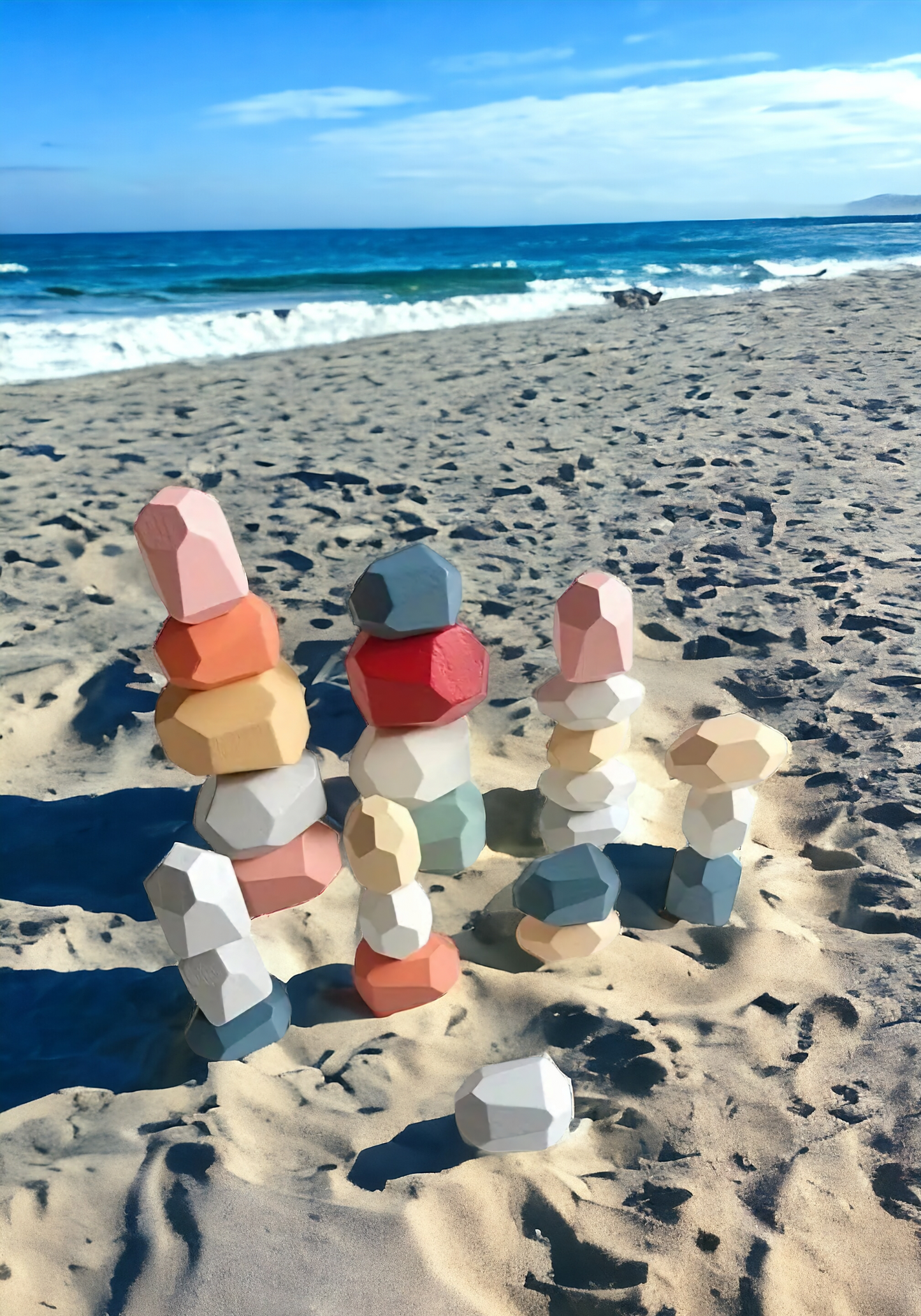 Wooden Stone Stacking Toy