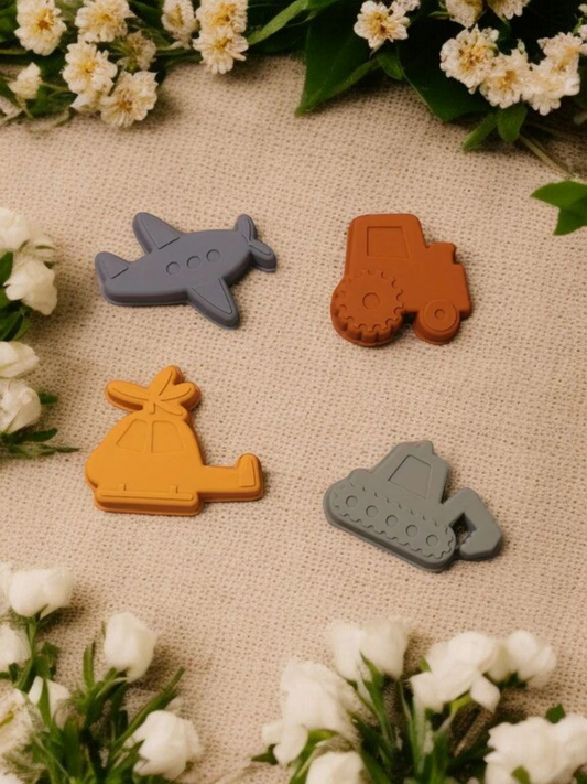 Eco-Friendly Silicone Sand Mold Set - Transportation Themed