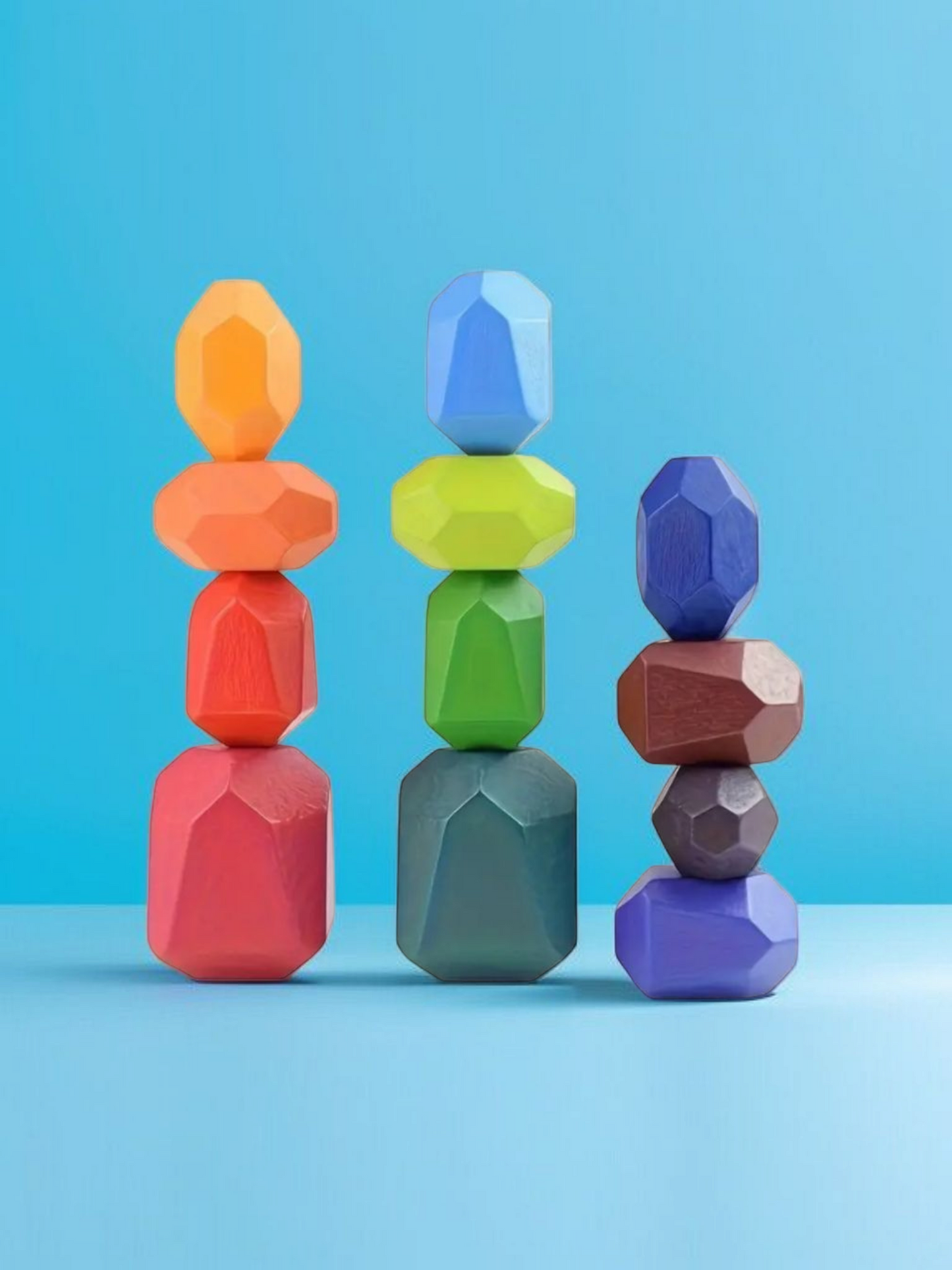 Wooden Stone Stacking Toy