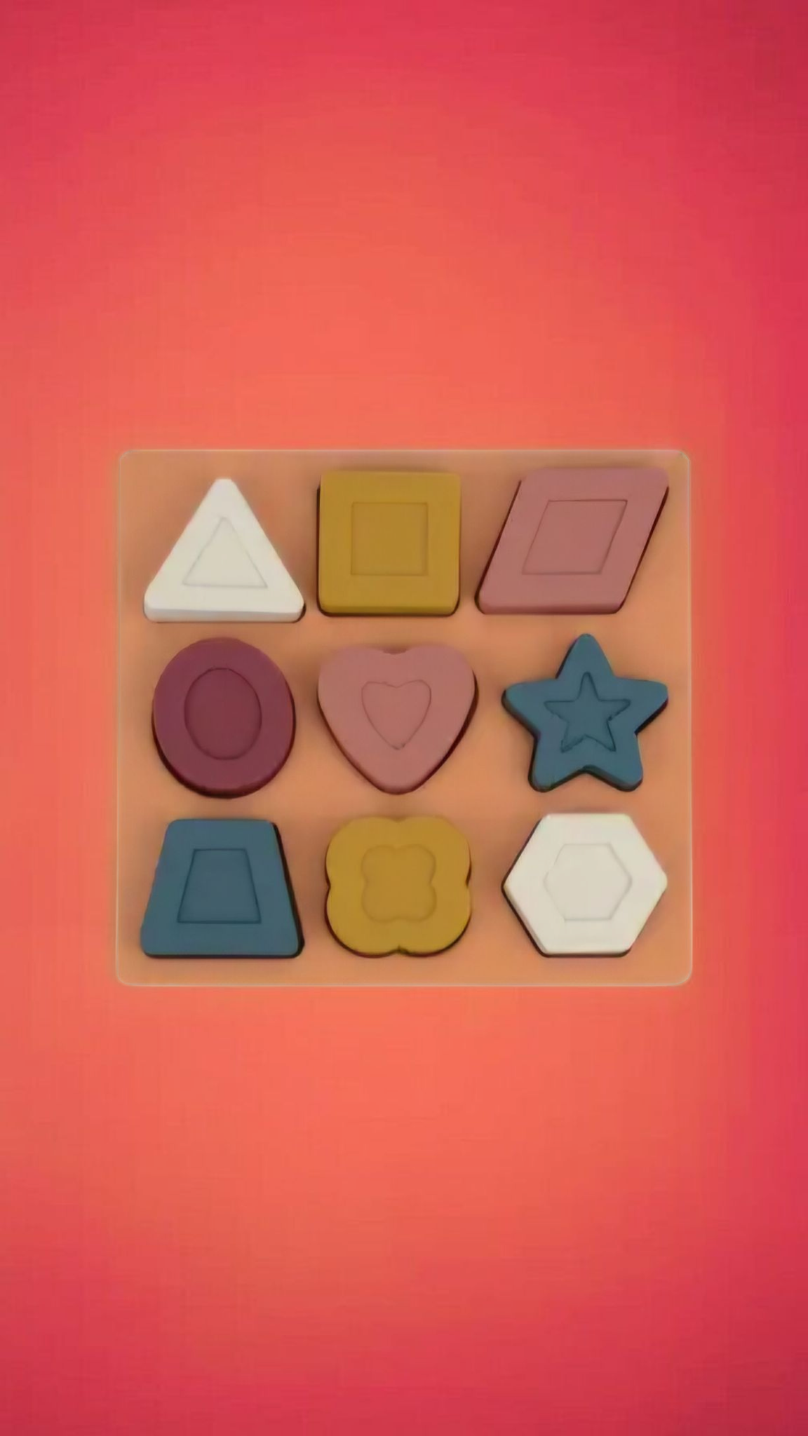 Silicone 9 Piece Shape Puzzle