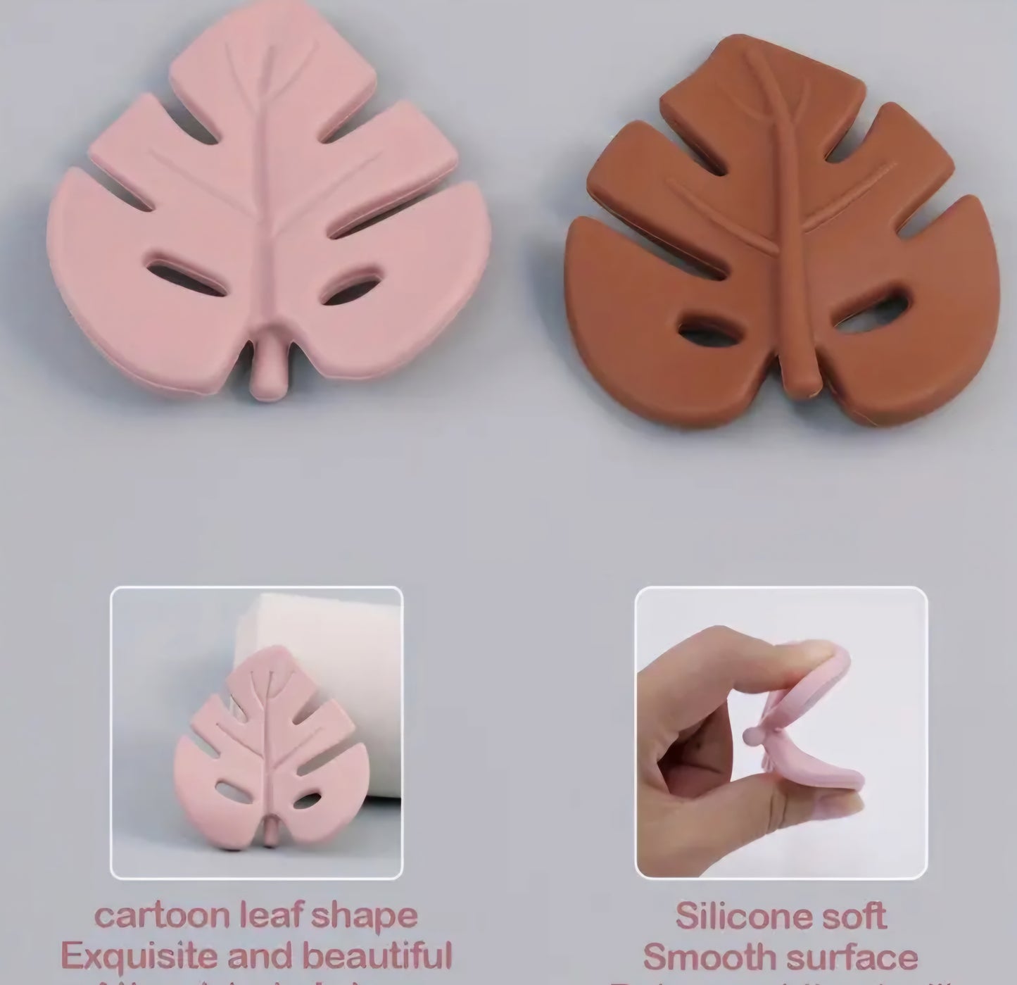 Leaf Shaped Silicone Teether