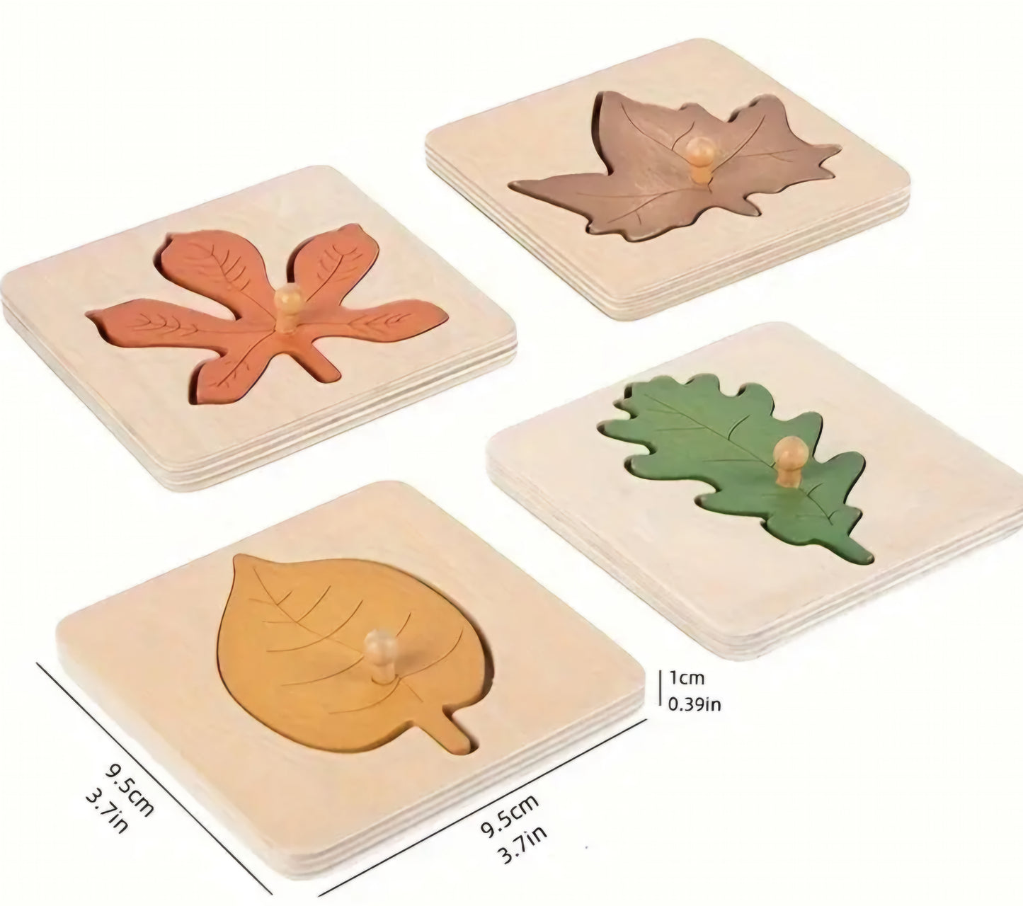 Montessori Leaf Puzzle Toy - 4 pieces