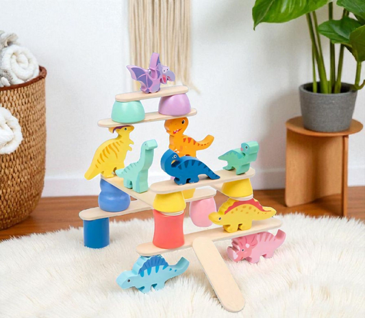 Montessori Dinosaur Stacking & Balancing Toy Set