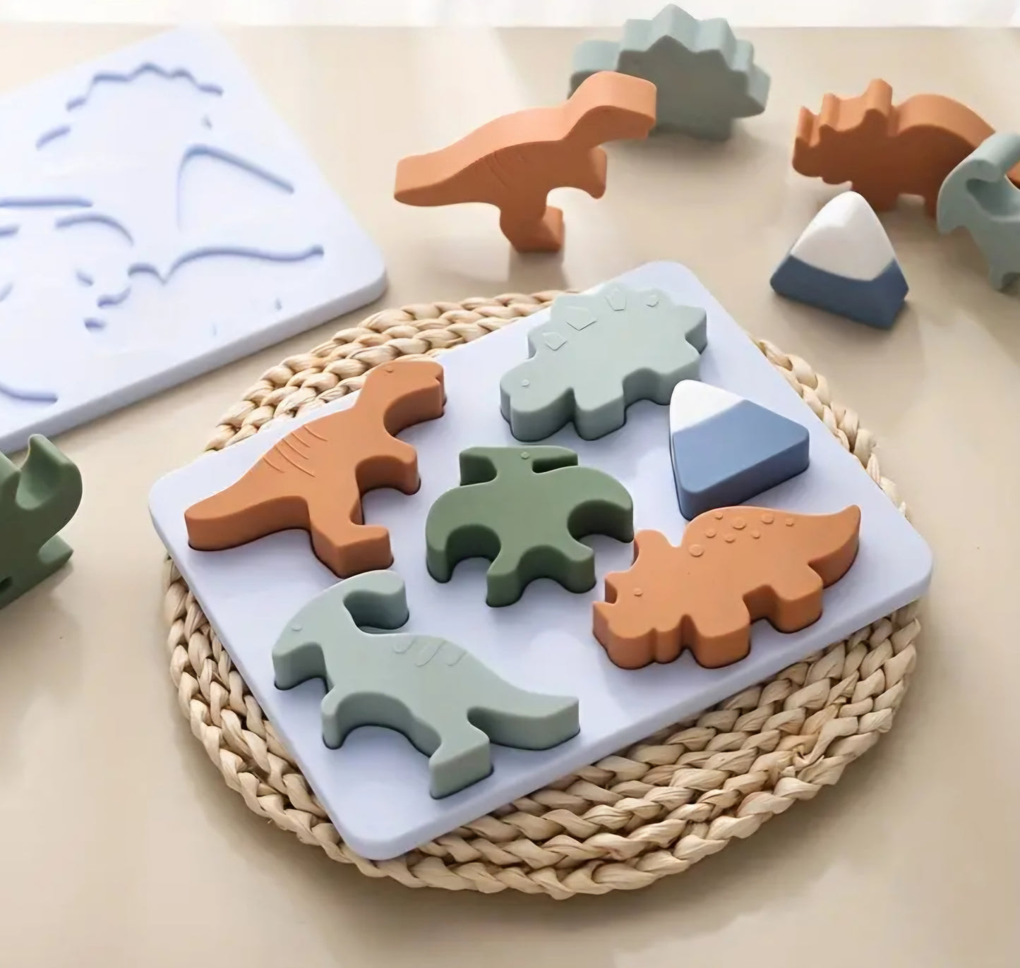 Dinosaur Silicone Sorting & Stacking Puzzle