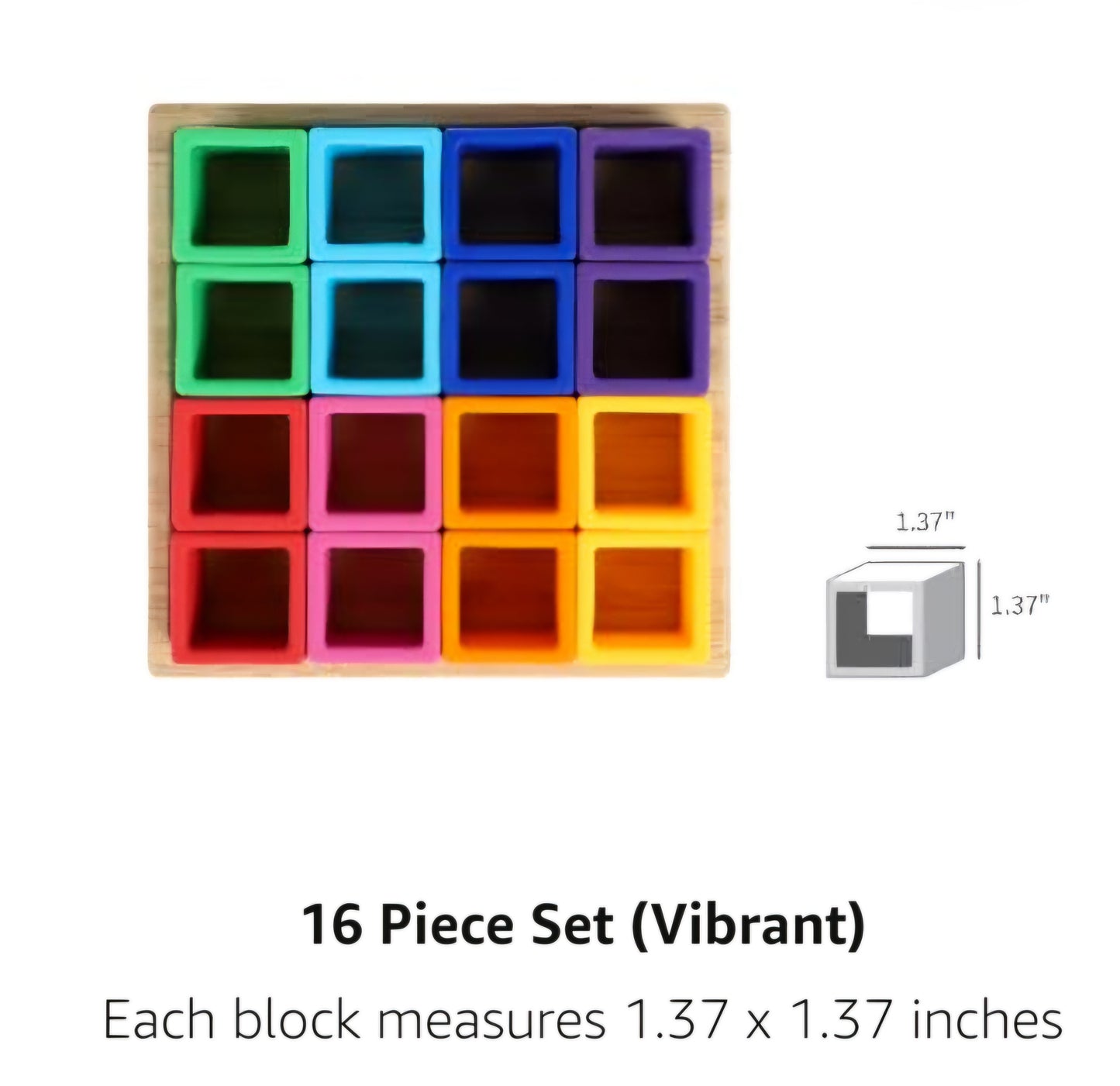 Soft Silicone Rainbow Blocks - 16 or 24 piece set