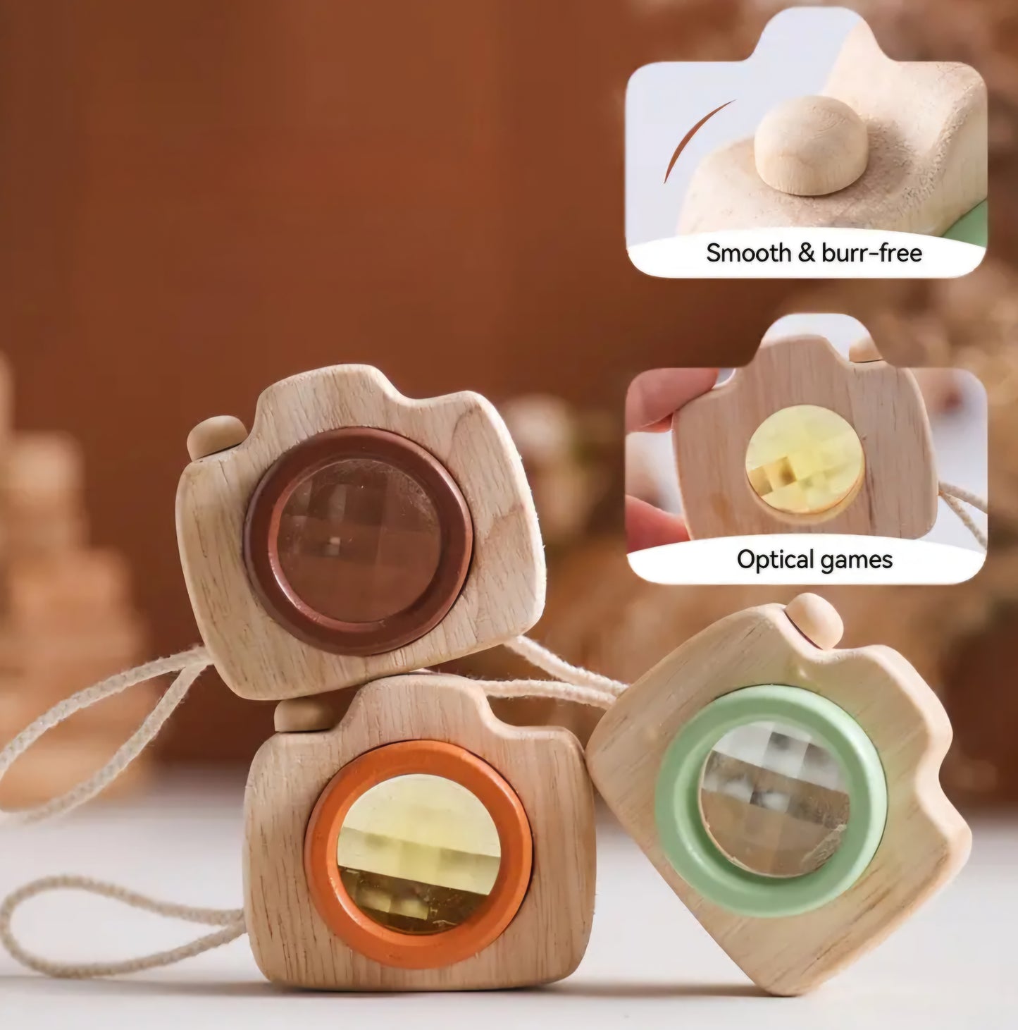 Prism Lens Wooden Camera