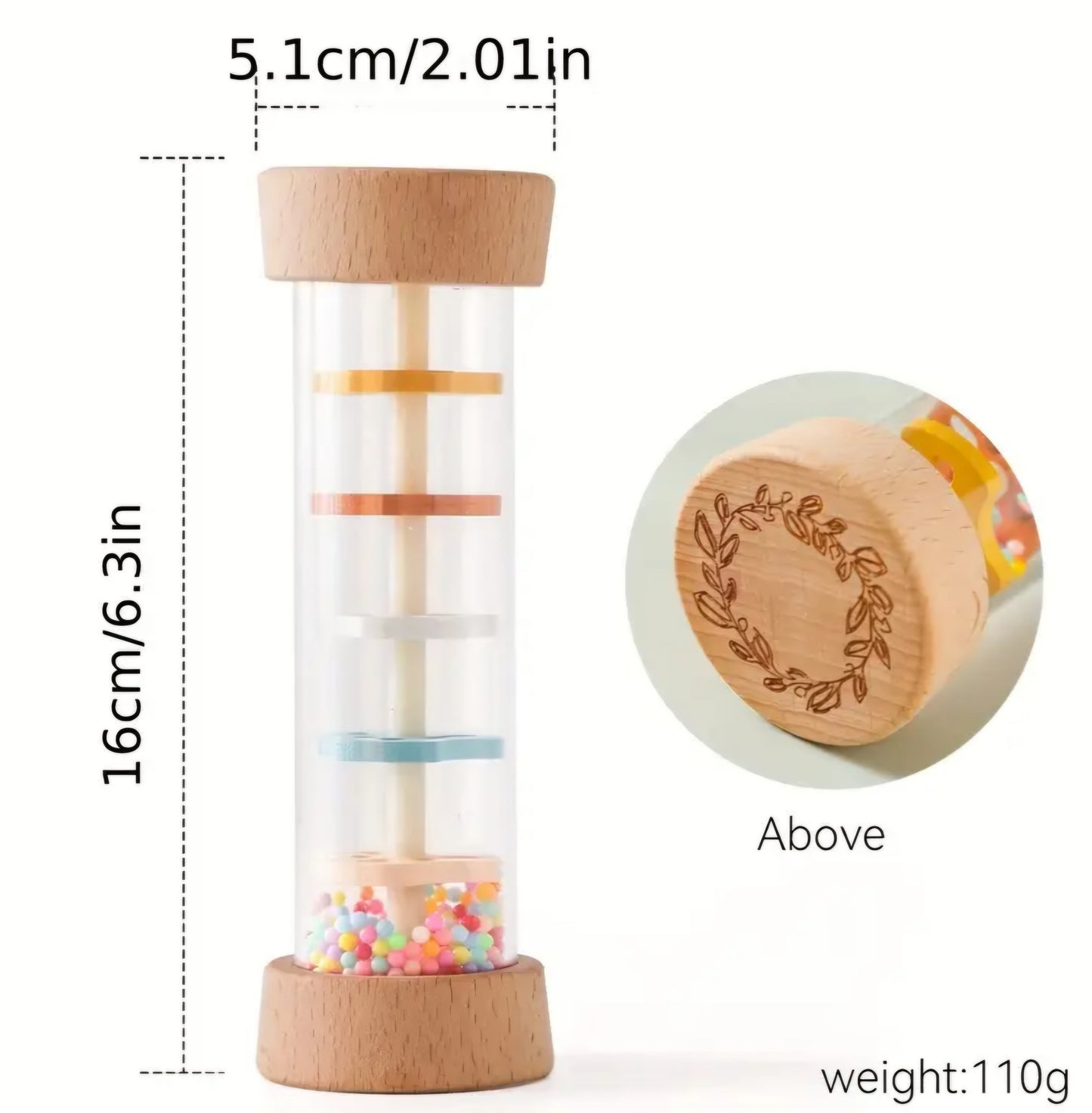 Wooden Rain Stick Musical Toy