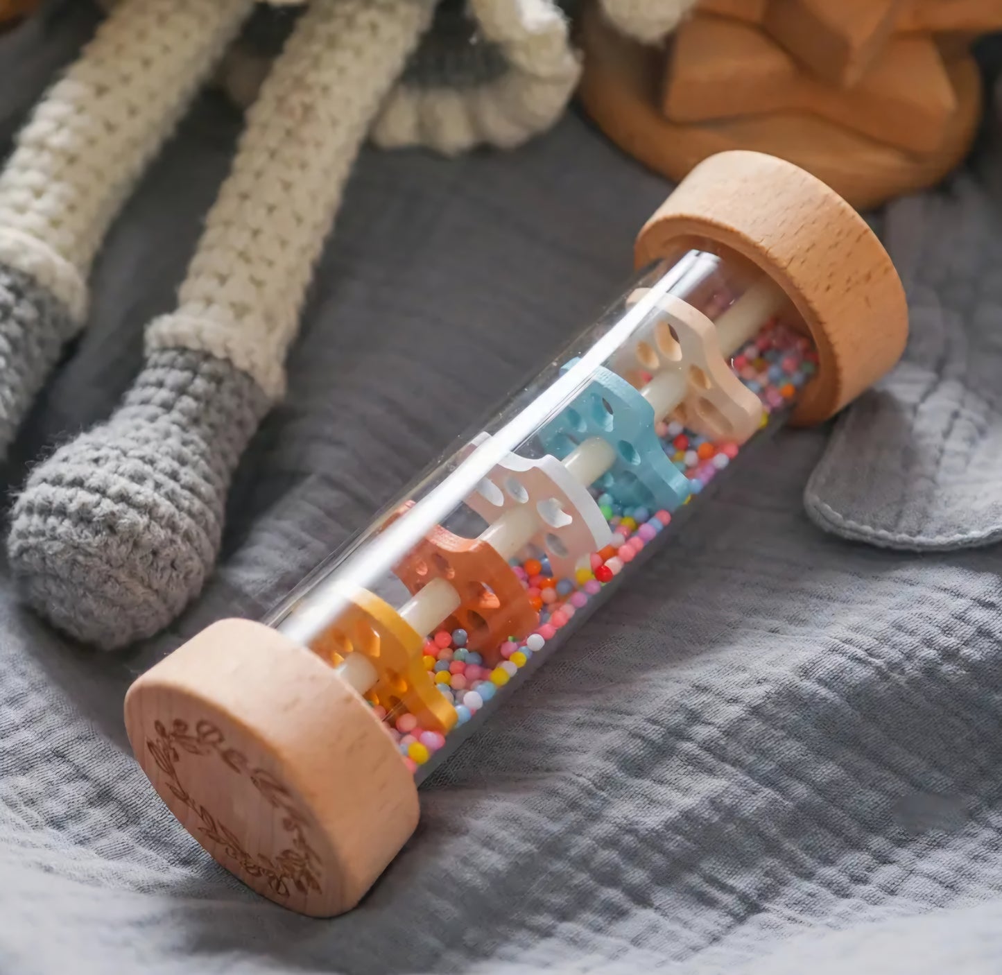 Wooden Rain Stick Musical Toy