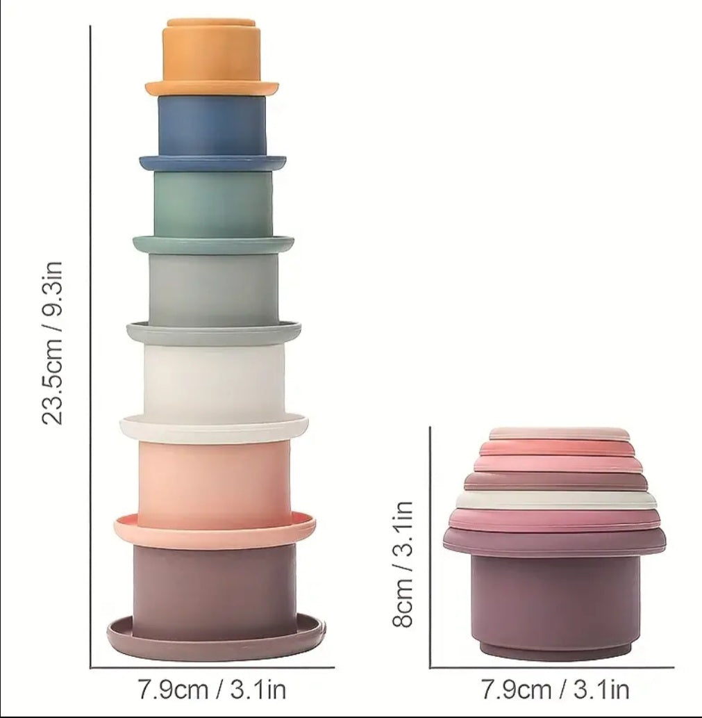 Silicone Stacking Cups - 2 sizes available