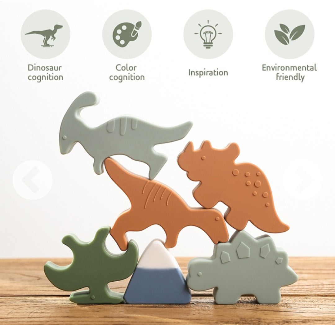 Dinosaur Silicone Sorting & Stacking Puzzle