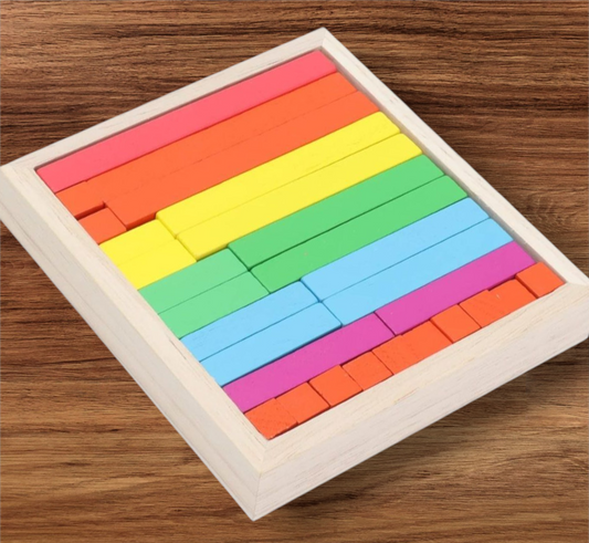 Montessori Math Number Rods – Brightly Colored Wooden Counting Sticks