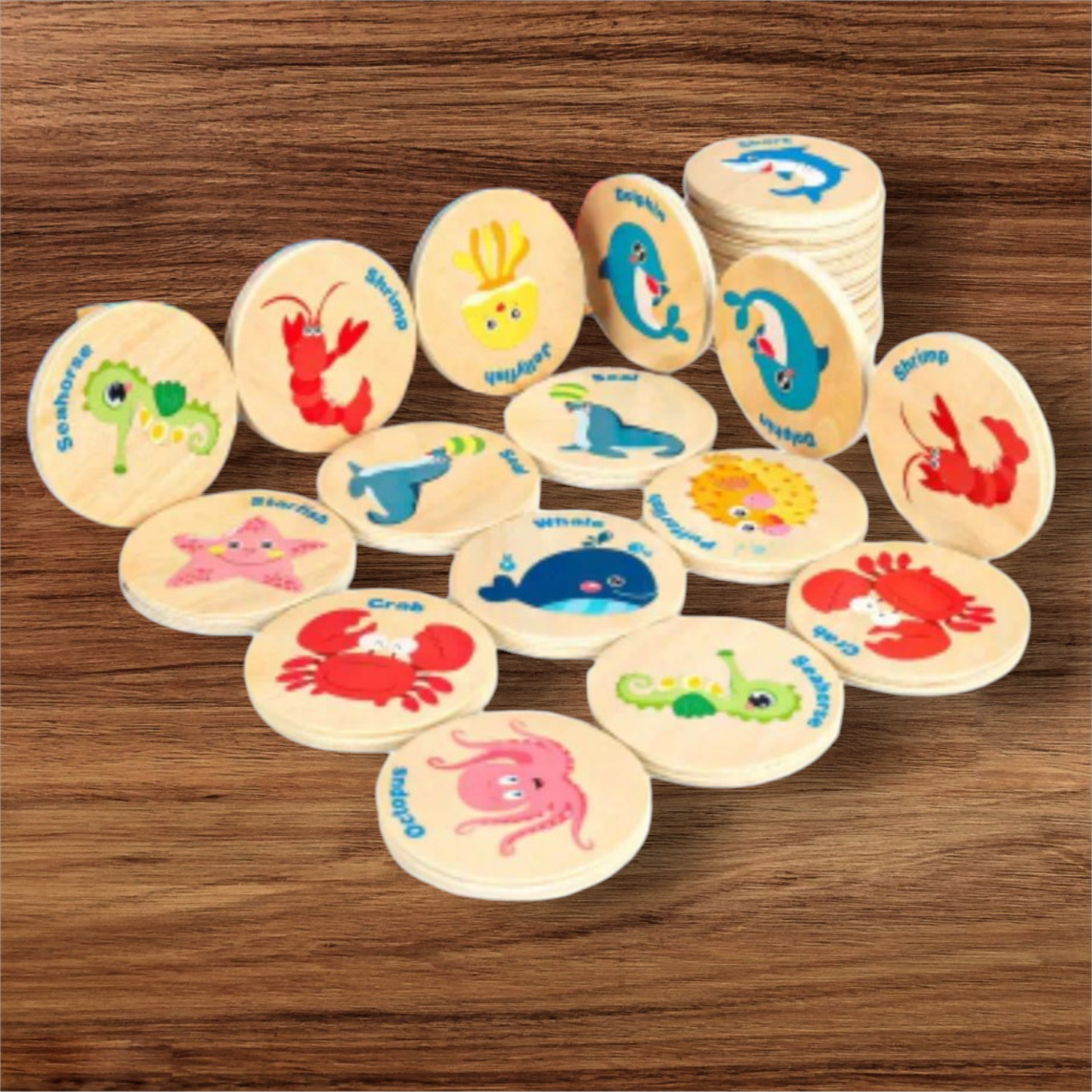 Wooden Memory Match Game