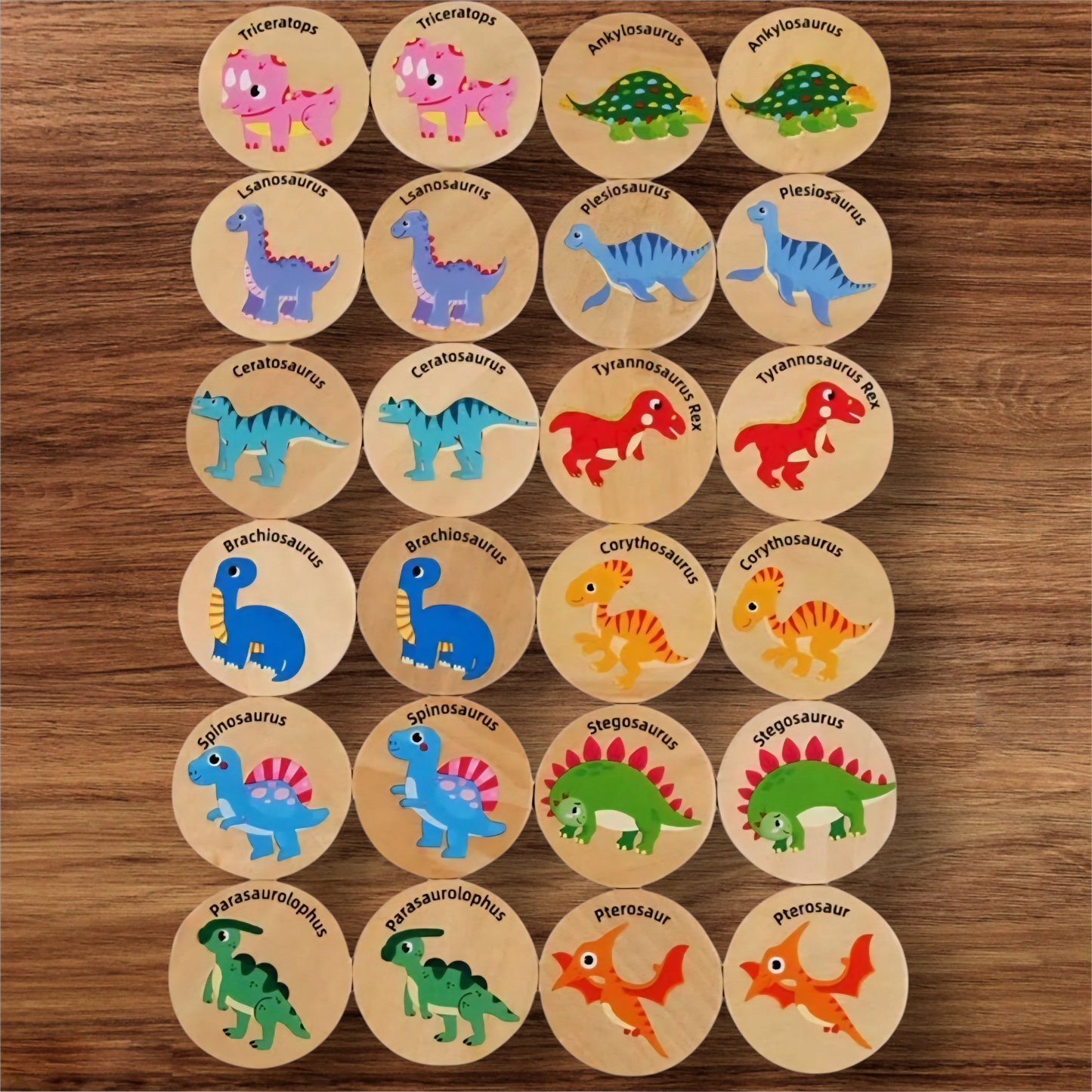 Wooden Memory Match Game