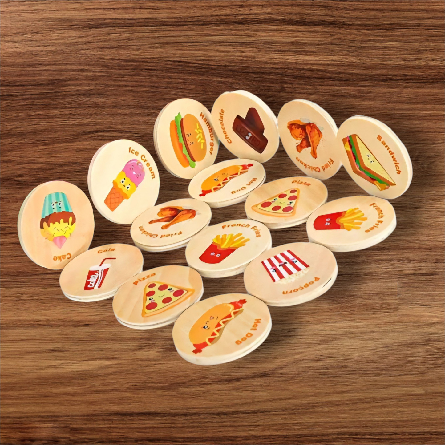 Wooden Memory Match Game