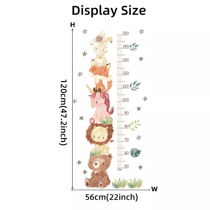 Watercolor Cartoon Animals Wall Stickers