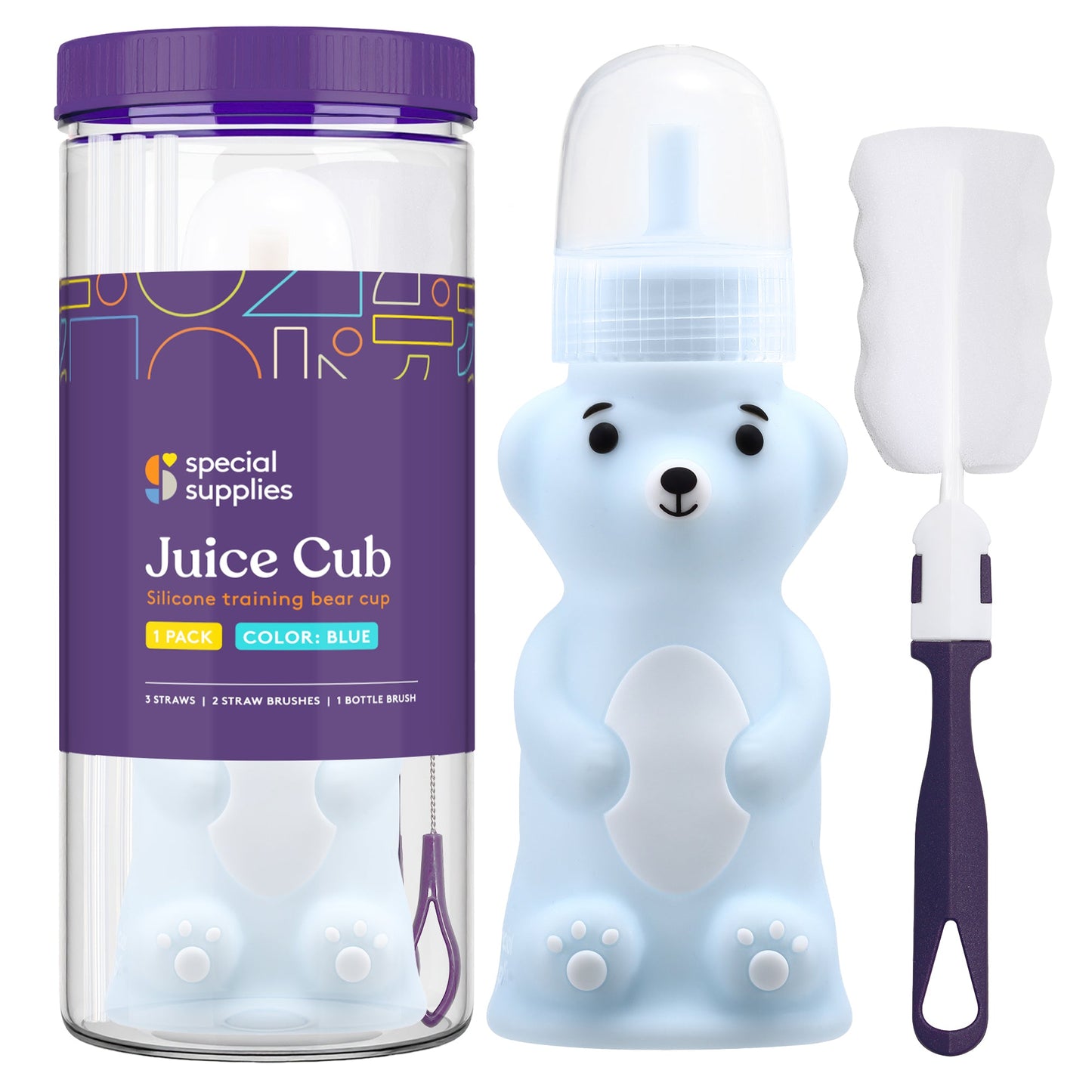 Honey Bear Straw Cup- BPA Free Silicone Training Cup