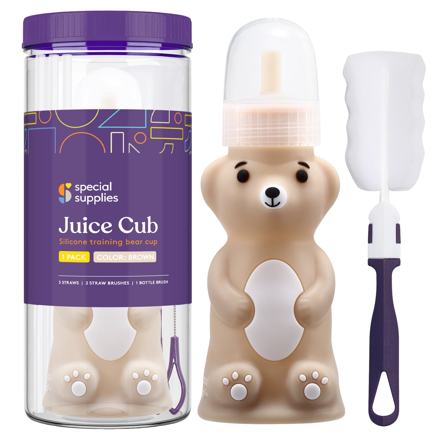 Honey Bear Straw Cup- BPA Free Silicone Training Cup
