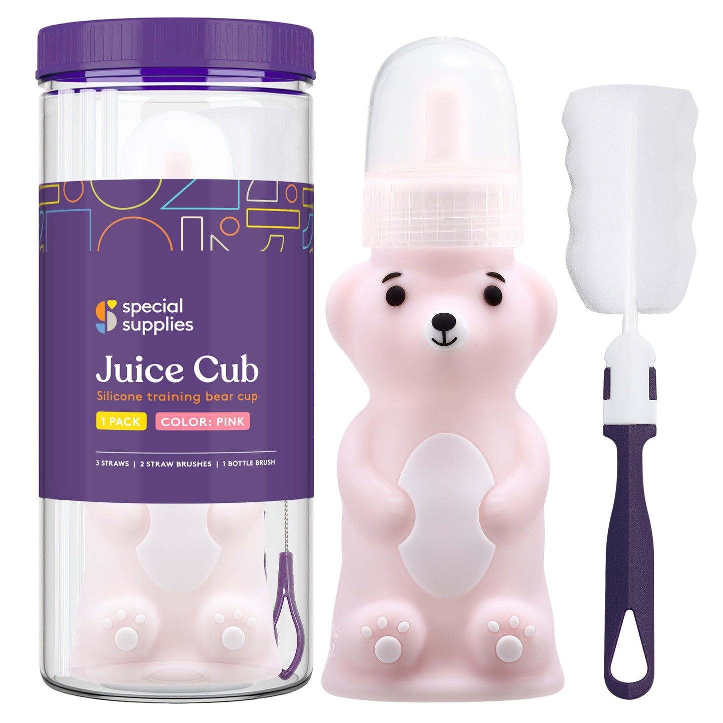 Honey Bear Straw Cup- BPA Free Silicone Training Cup