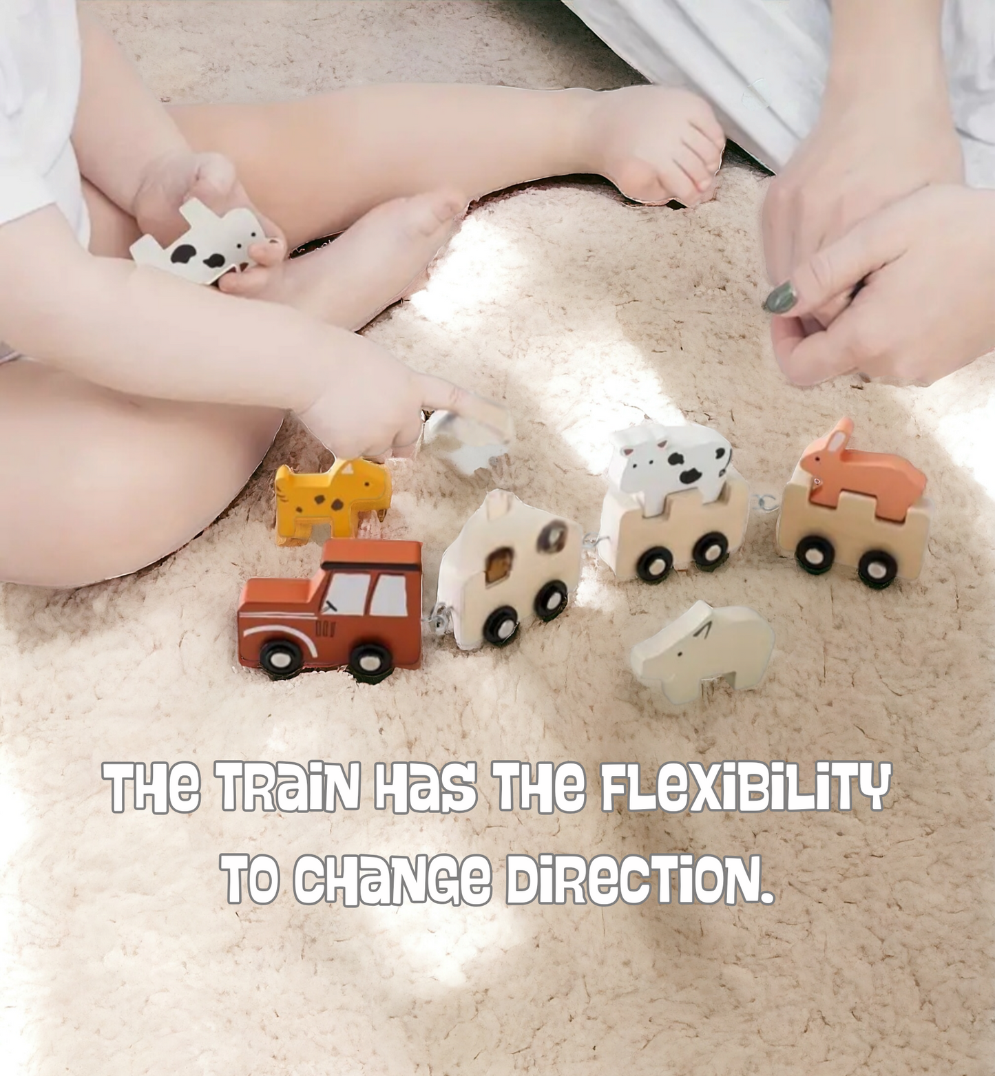 Wooden Farm Train