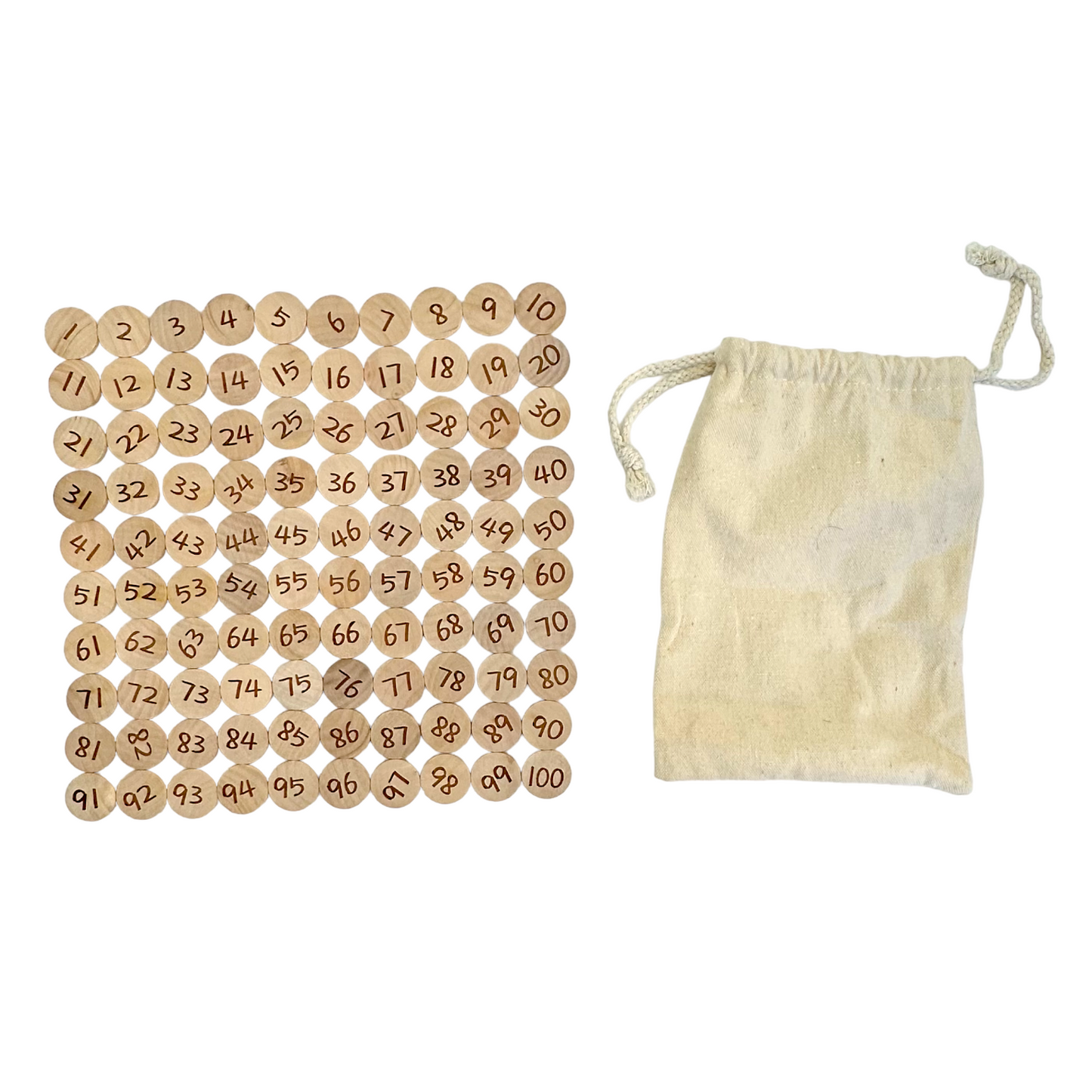 Hundred Frame Coin Pockets Set with Counting and Alphabet Coins