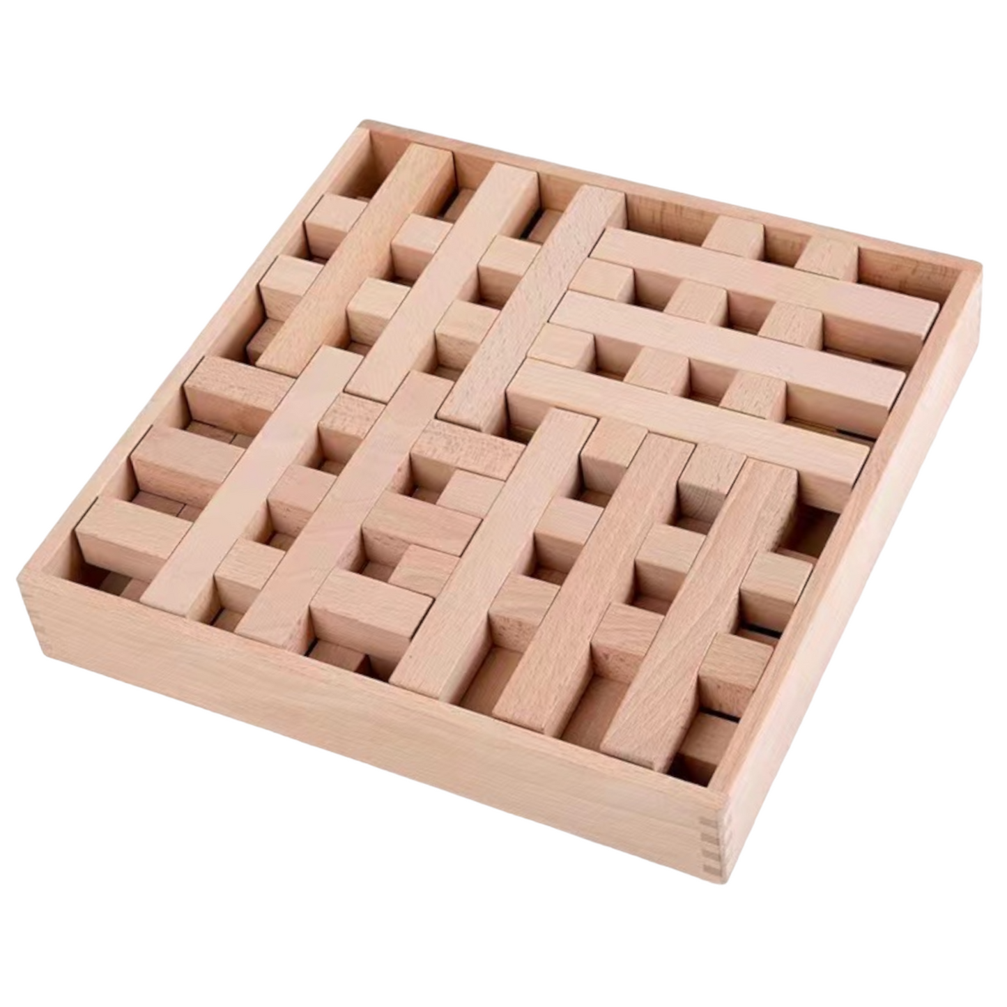 8 Pcs Grid Blocks Set with Storage Tray