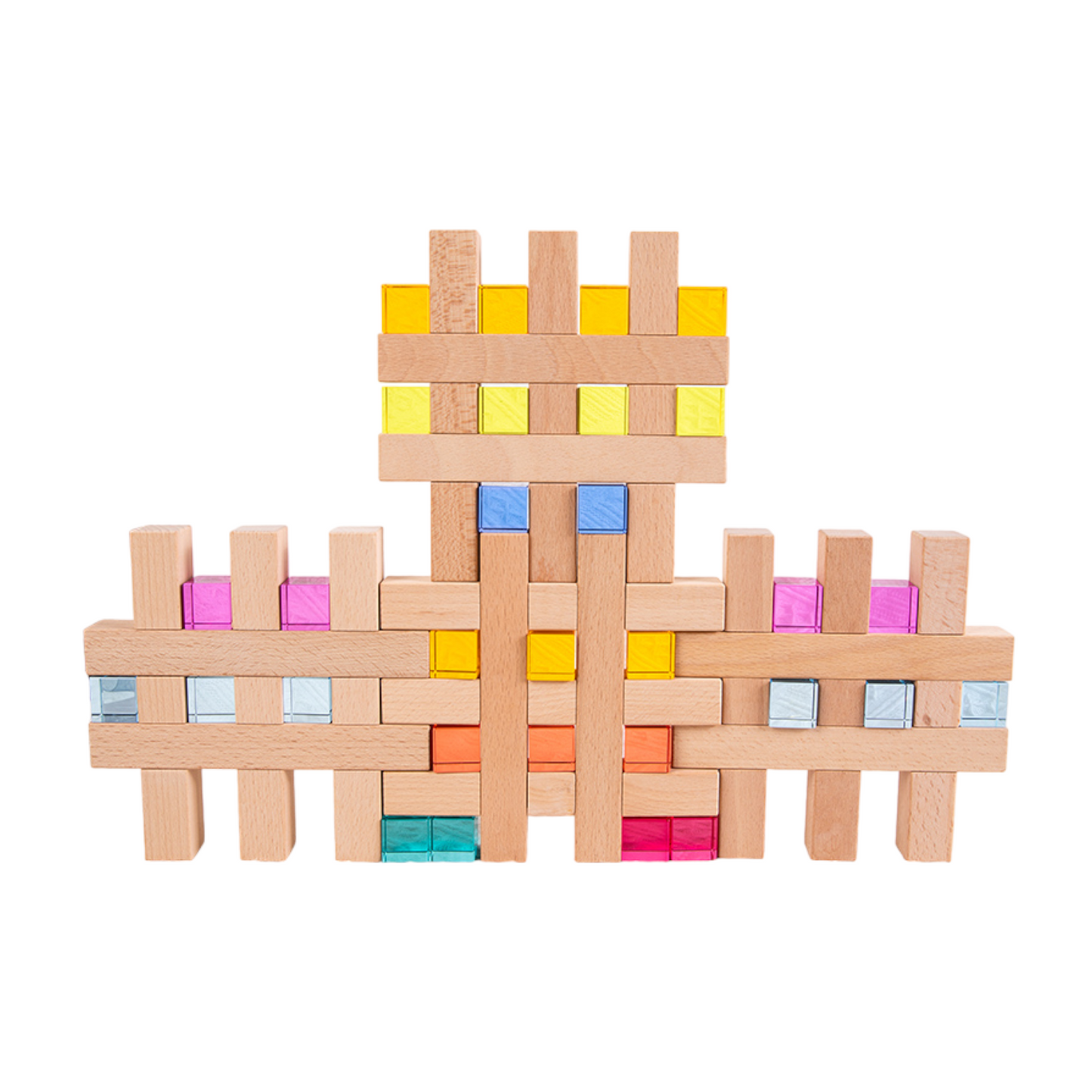 8 Pcs Grid Blocks Set with Storage Tray