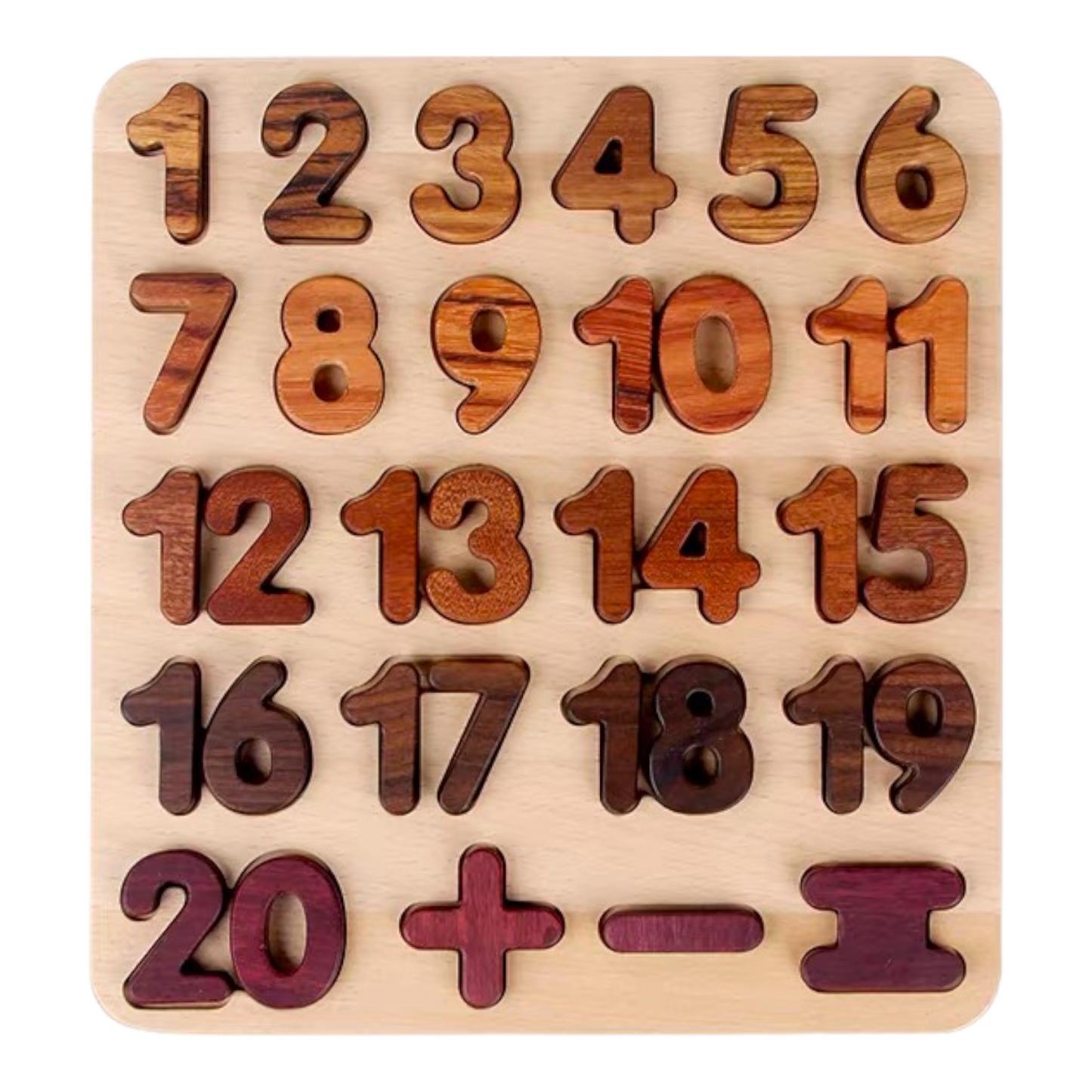 Natural Wooden Alphabet Letters and Numbers Puzzle