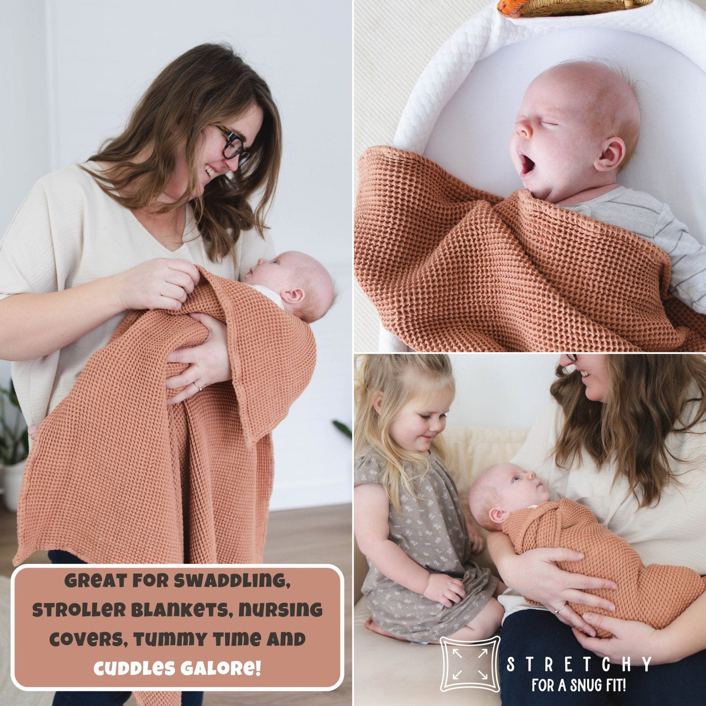 Cinnamon Waffle Baby Blanket