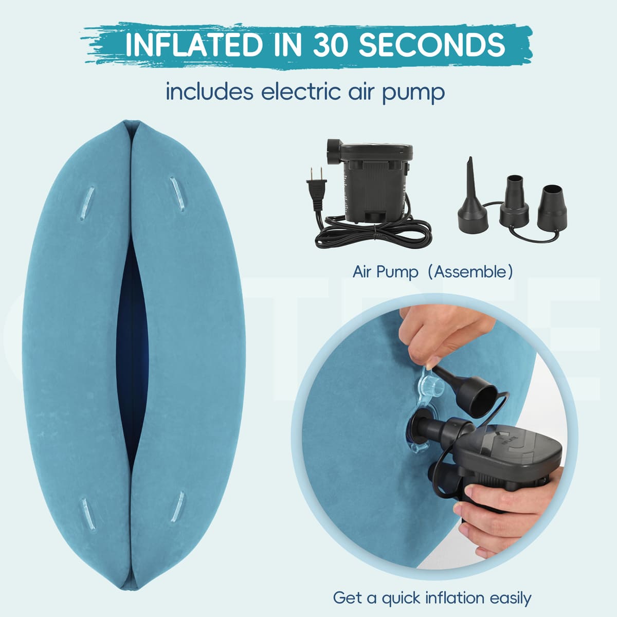 Outree Sensory Pea Pod Chair for Kids, Inflatable Hug Boat for Calming & Therapy