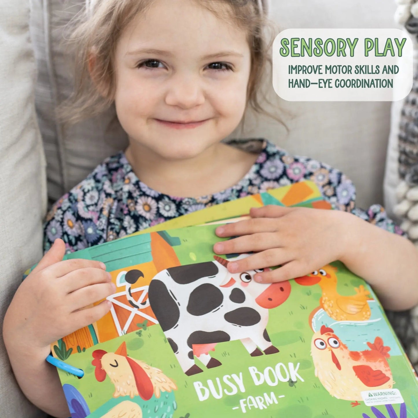 Farm Busy Book with Zipper Pouch