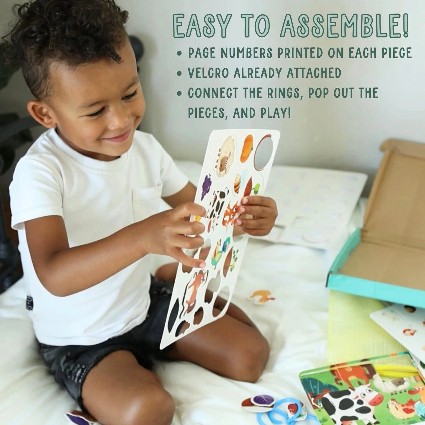 Farm Busy Book with Zipper Pouch