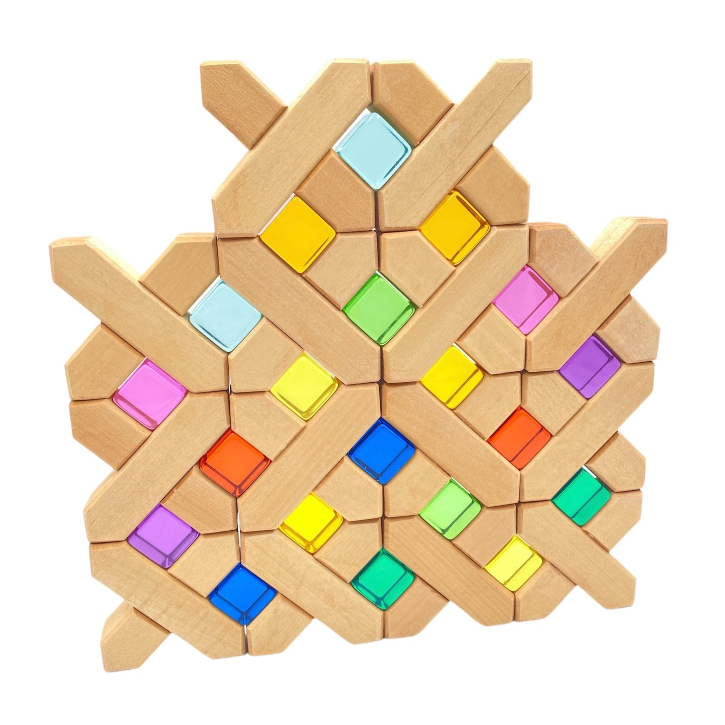 32 Pcs X-shape Blocks Set with Storage Tray