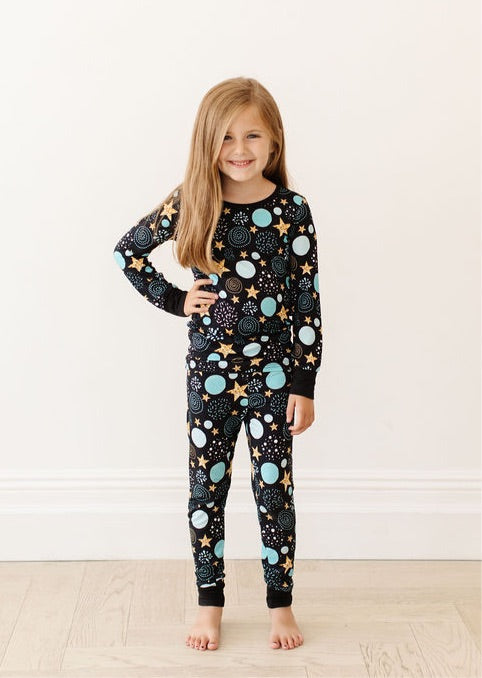 New Year's Eve Celebration Two Piece Bamboo Pajama Set