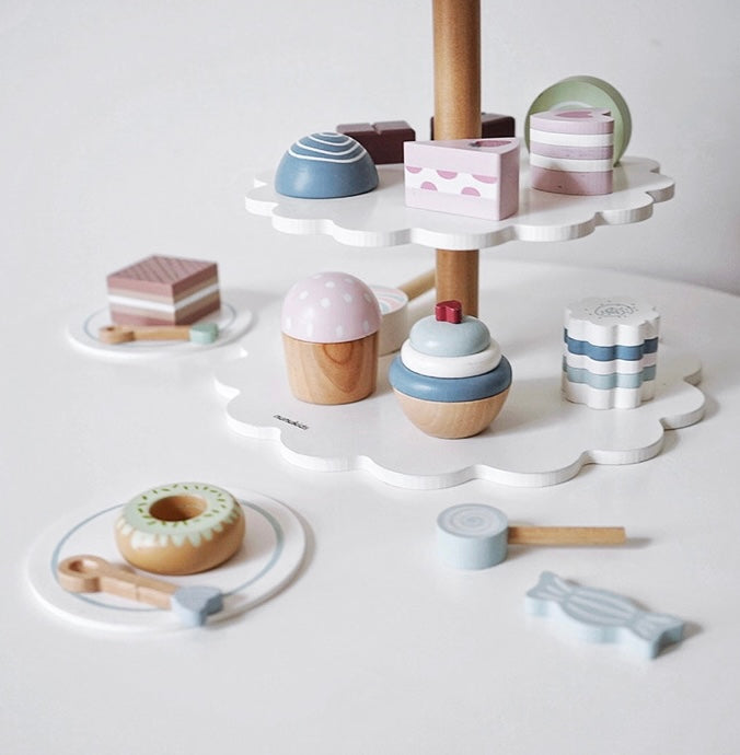 22 Pcs Cake Pop Shop Pretend Dessert Bakery Play Set