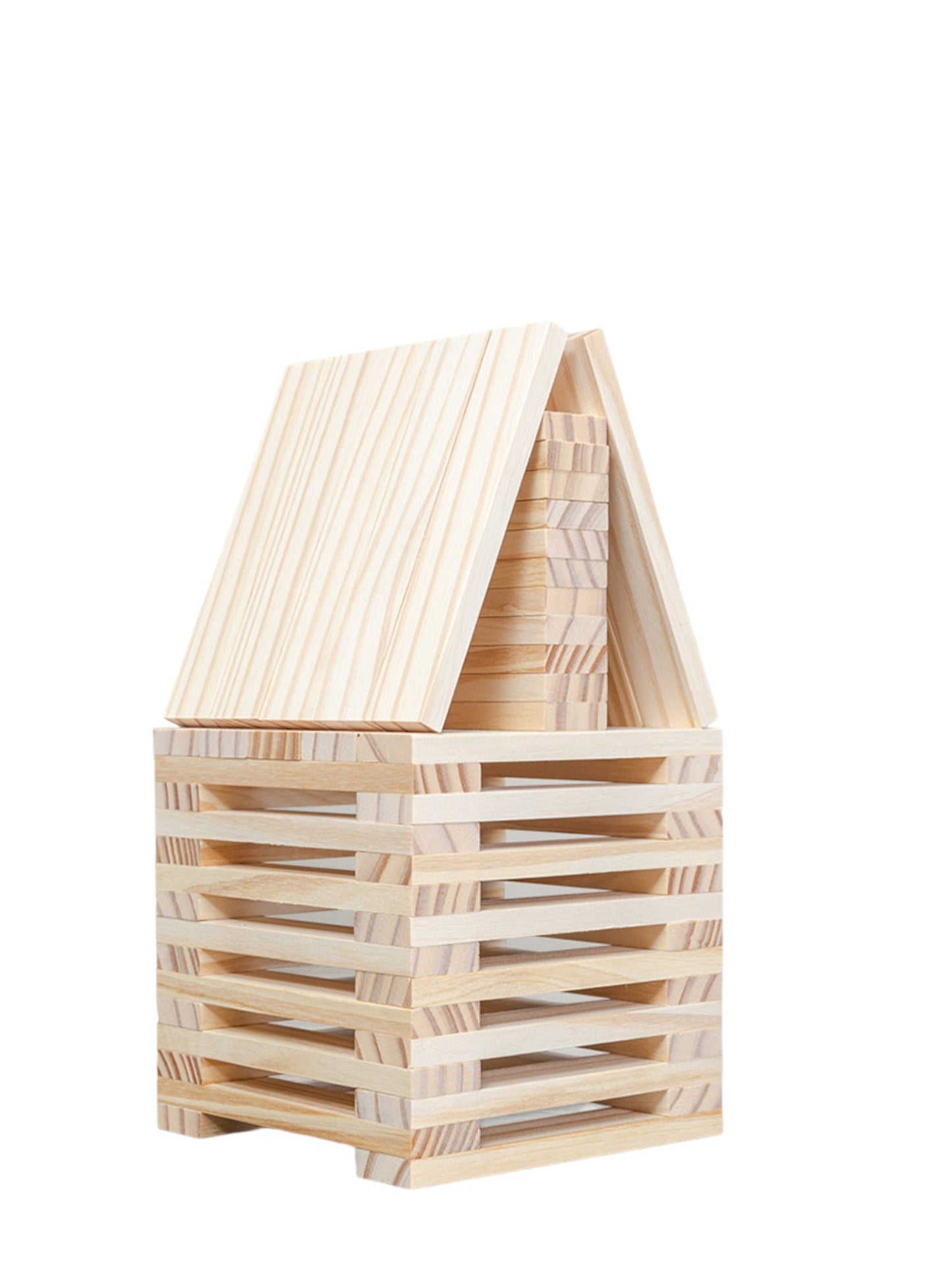 **Pre-order (Ships in 2-3 Weeks)**120 Pcs Natural Wooden Building Planks Set