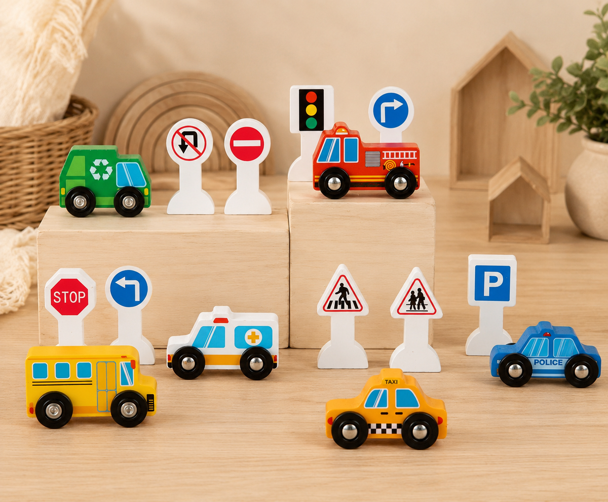 Vehicles & Street Signs Set