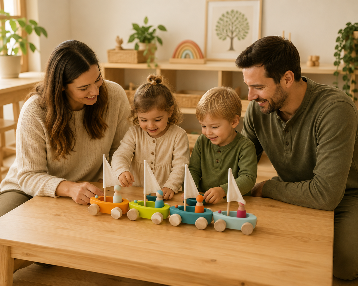 Little Harbor Sailboats – Small World Play Set