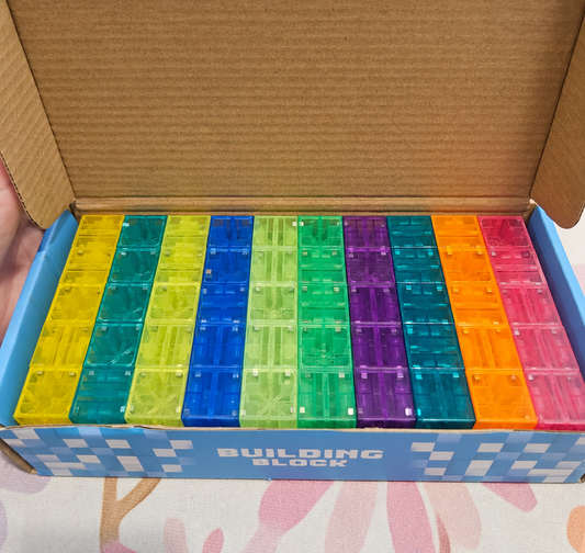 Magnetic Building Blocks – 100 Piece Transparent Cube Set