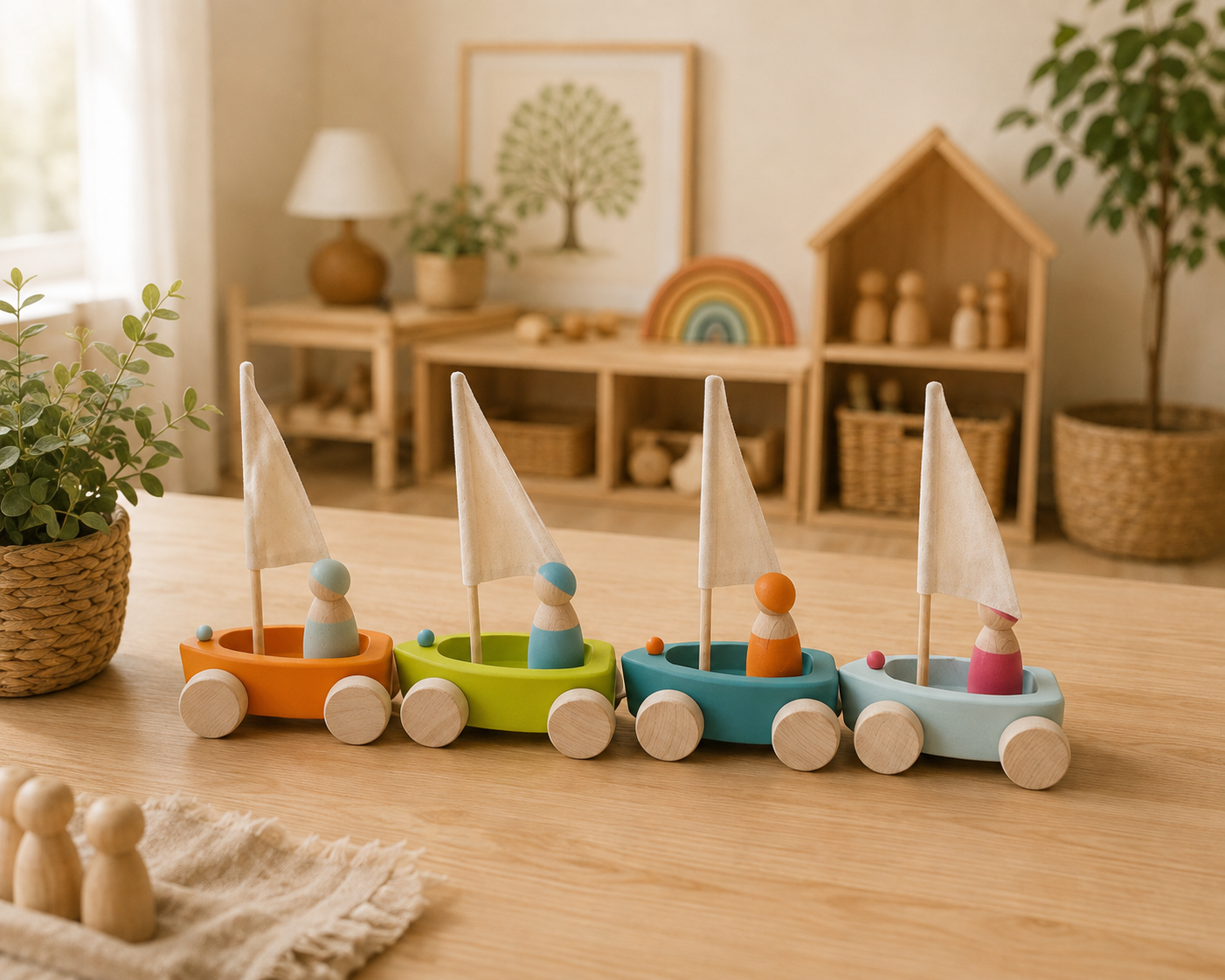 Little Harbor Sailboats – Small World Play Set